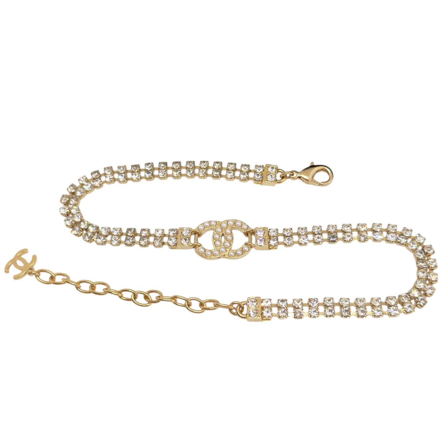 CHANEL CC 水鑽 珠珠 頸鏈