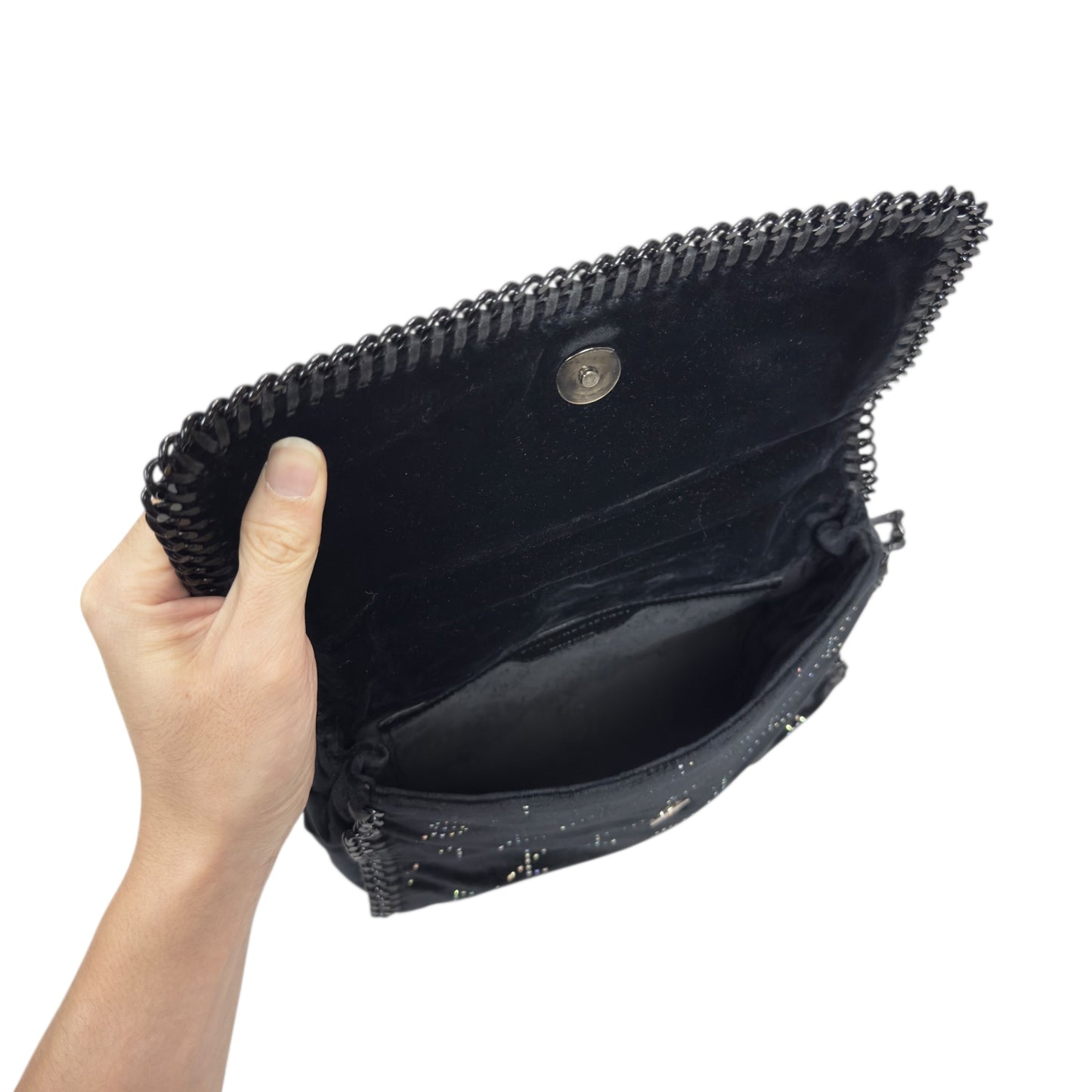 STELLA MCCARTNEY 水鑽 黑色 鏈條包