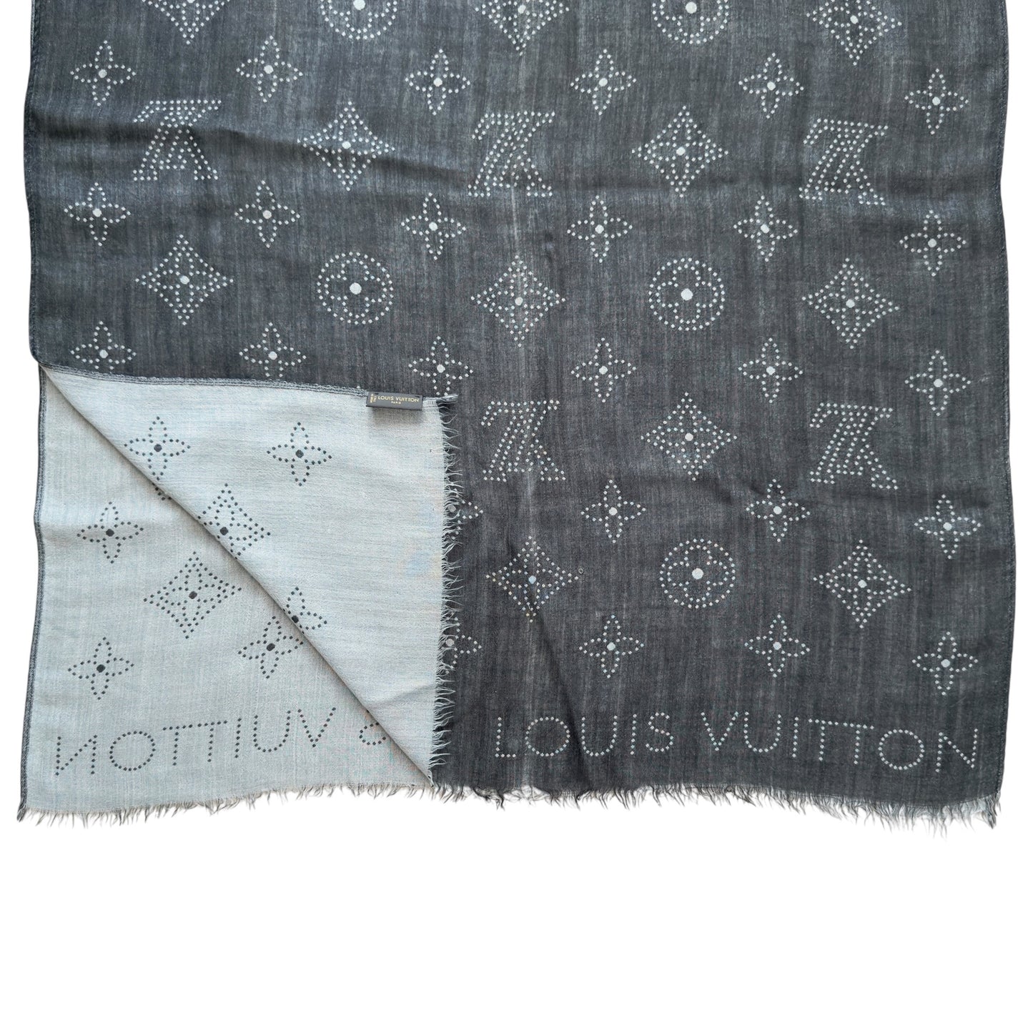 LOUIS VUITTON 老花 羊絨 圍巾