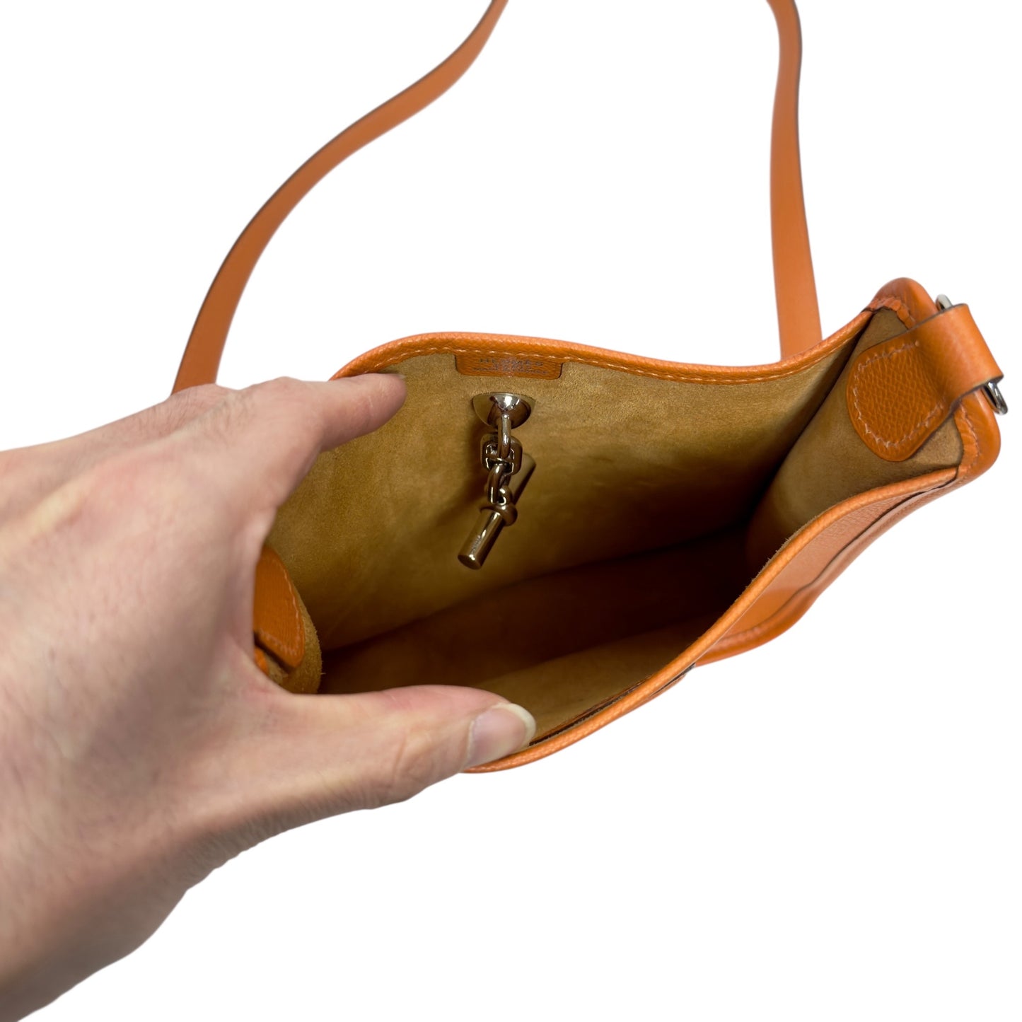 HERMES 中古 Vespa 斜揹袋 框H刻