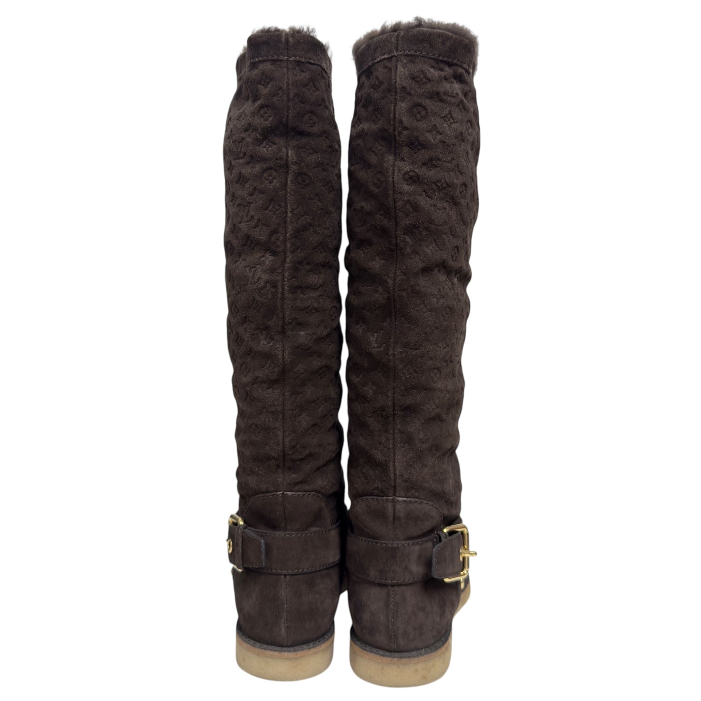 LOUIS VUITTON Snowball 老花 毛毛靴