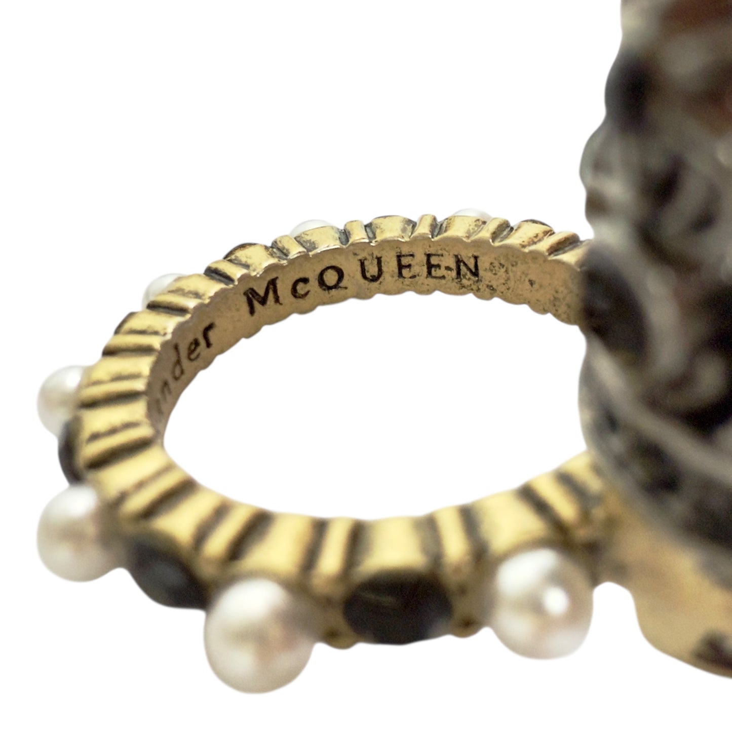 ALEXANDER MCQUEEN 髏頭 水鑽 戒指