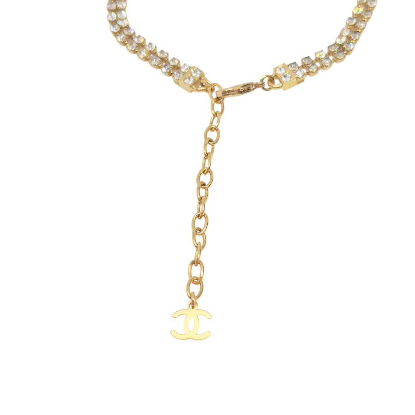 CHANEL CC 水鑽 珠珠 頸鏈
