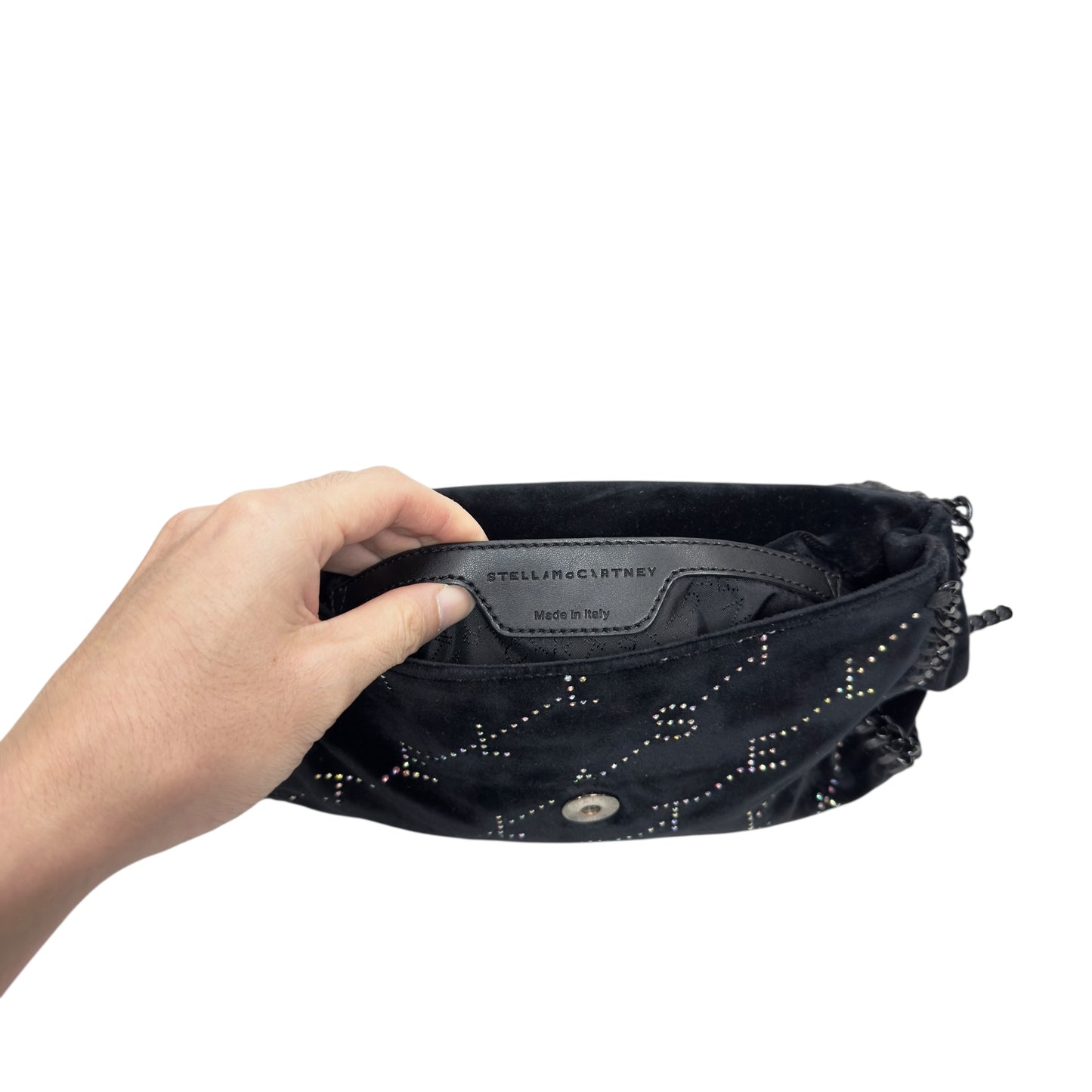 STELLA MCCARTNEY 水鑽 黑色 鏈條包