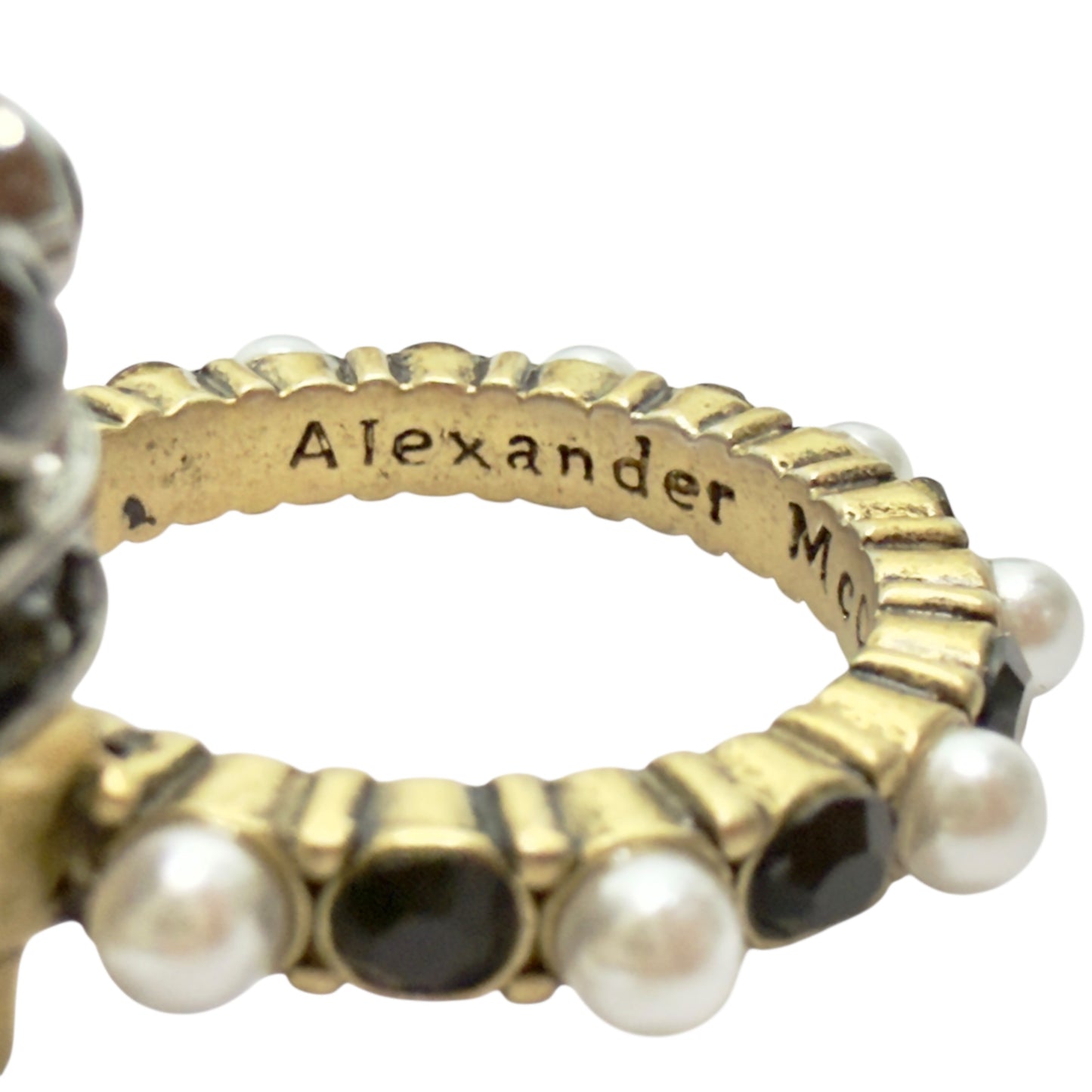 ALEXANDER MCQUEEN 髏頭 水鑽 戒指