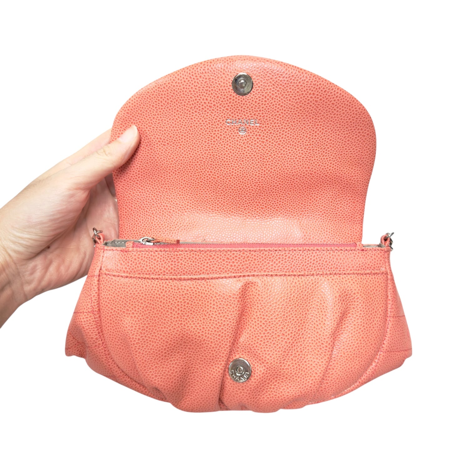 CHANEL CC 荔枝皮 多用途鏈條包