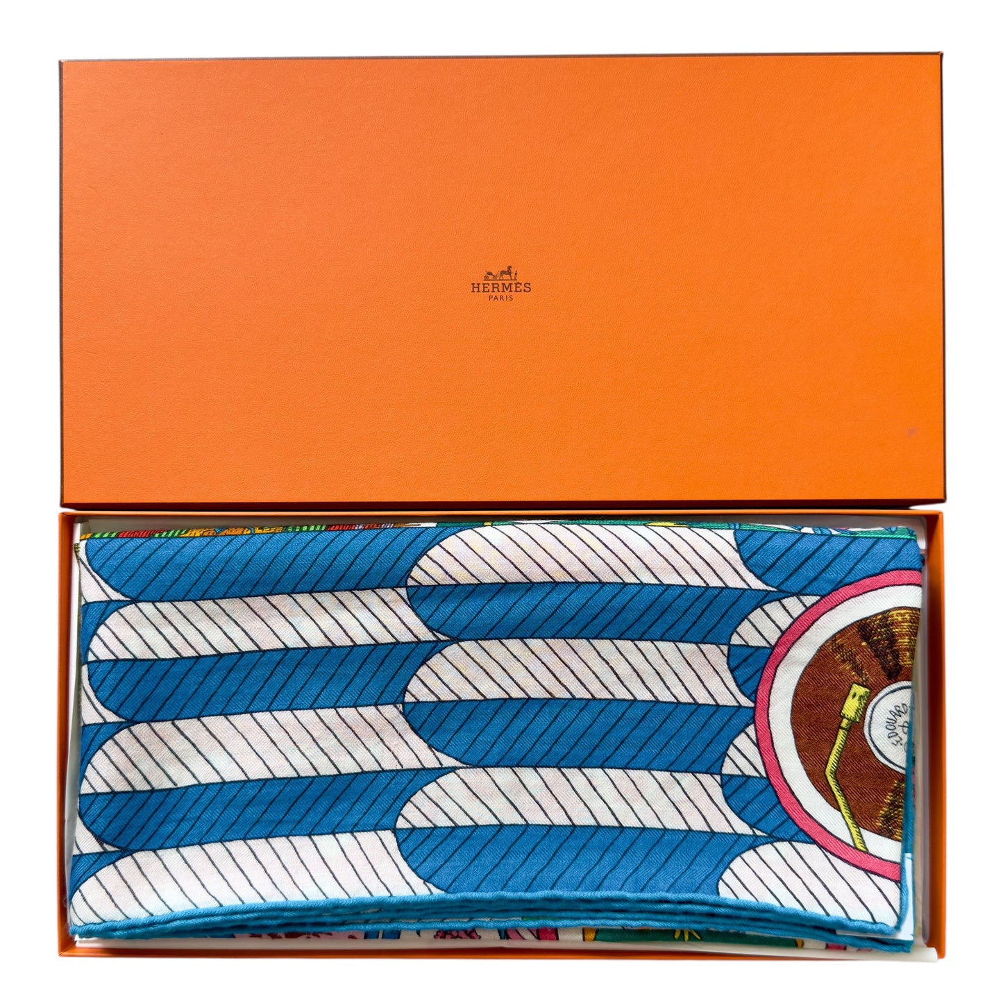 HERMES La Danse des Amazones shawl 140 女騎士之舞 羊絨 圍巾