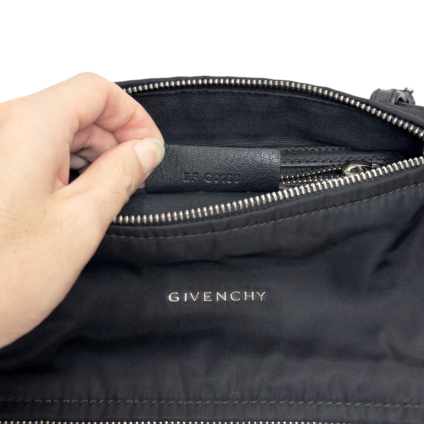 GIVENCHY Pandora 帆布拼皮 斜揹袋