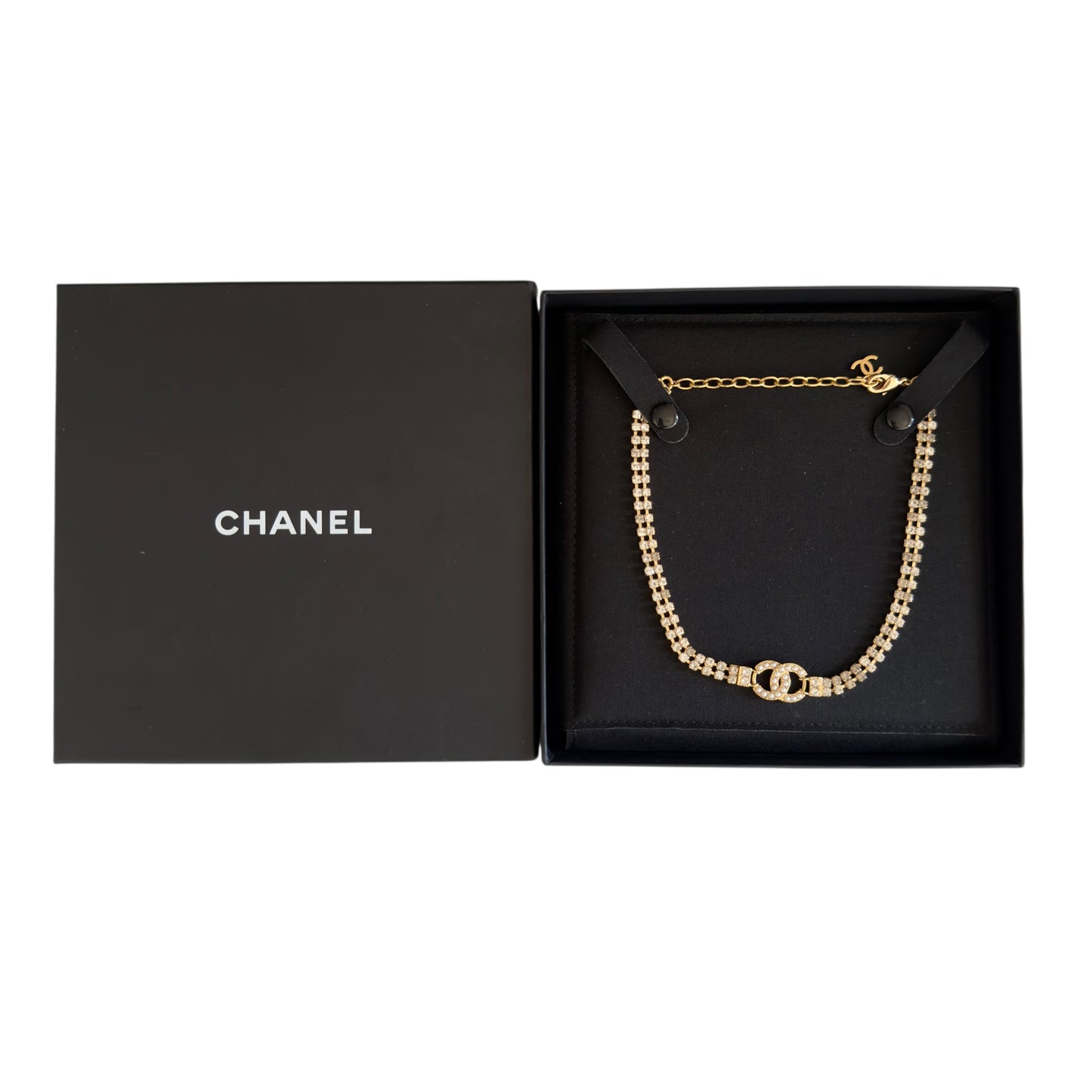 CHANEL CC 水鑽 珠珠 頸鏈