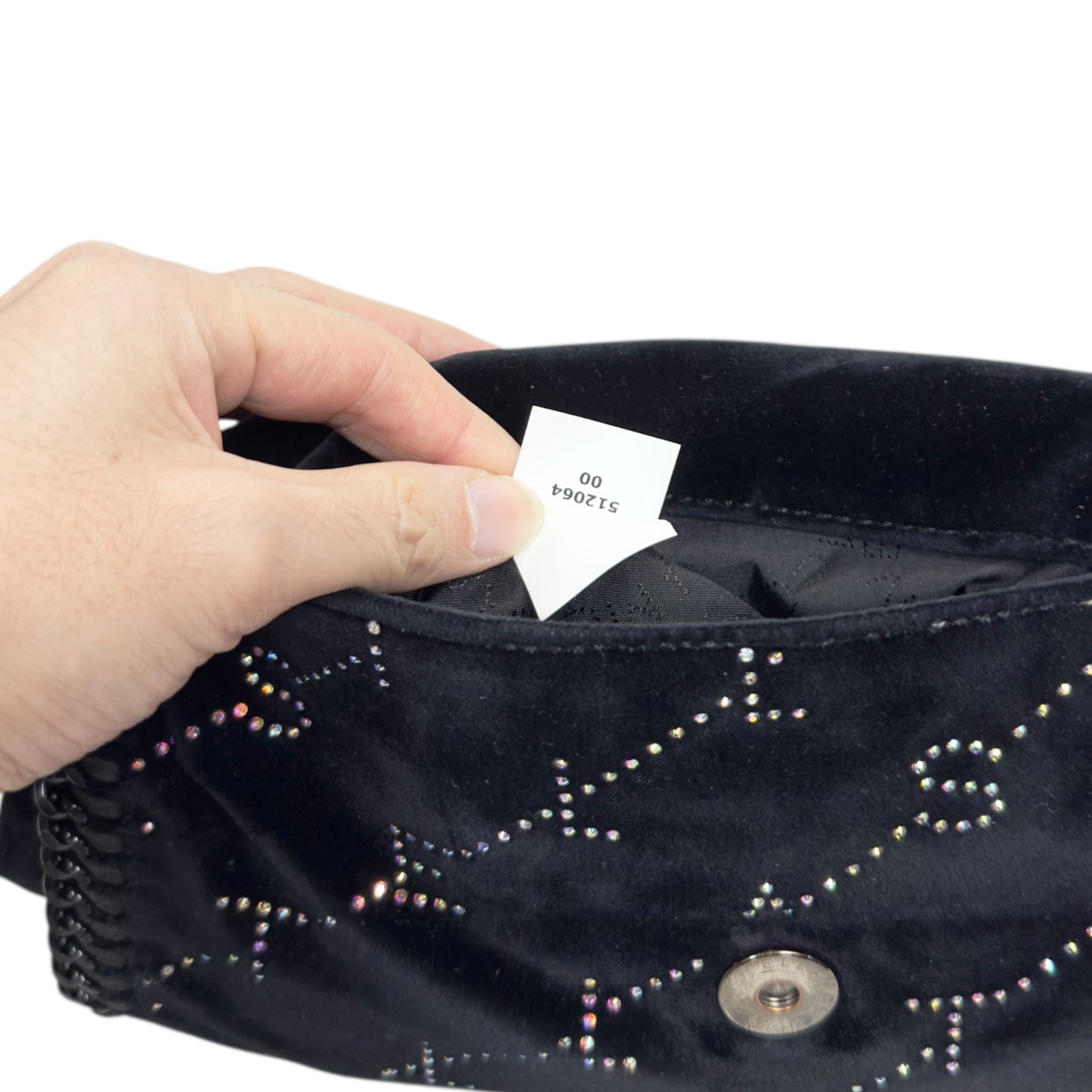 STELLA MCCARTNEY 水鑽 黑色 鏈條包