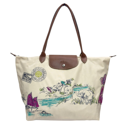 LONGCHAMP Pliage 法國製 刺繡 肩背包