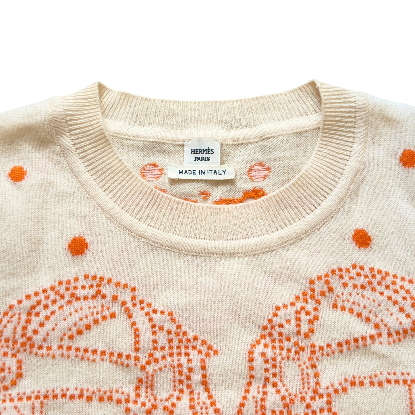 HERMES Brides de Gala 羊絨 短袖上衣