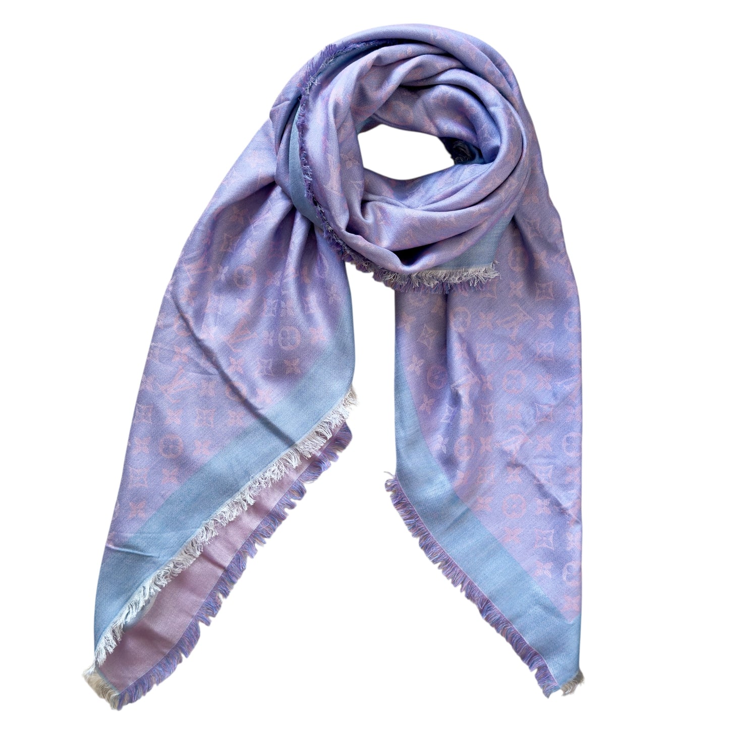 LOUIS VUITTON 老花 雙面 圍巾