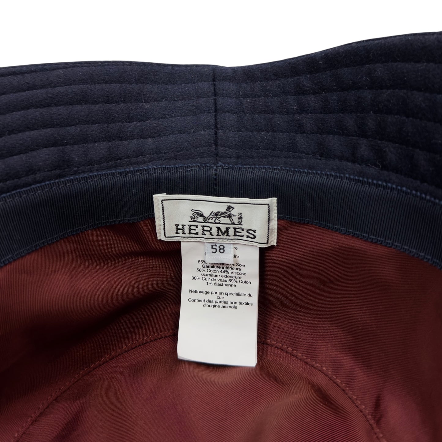 HERMES Harper H Sellier 純羊絨 漁夫帽