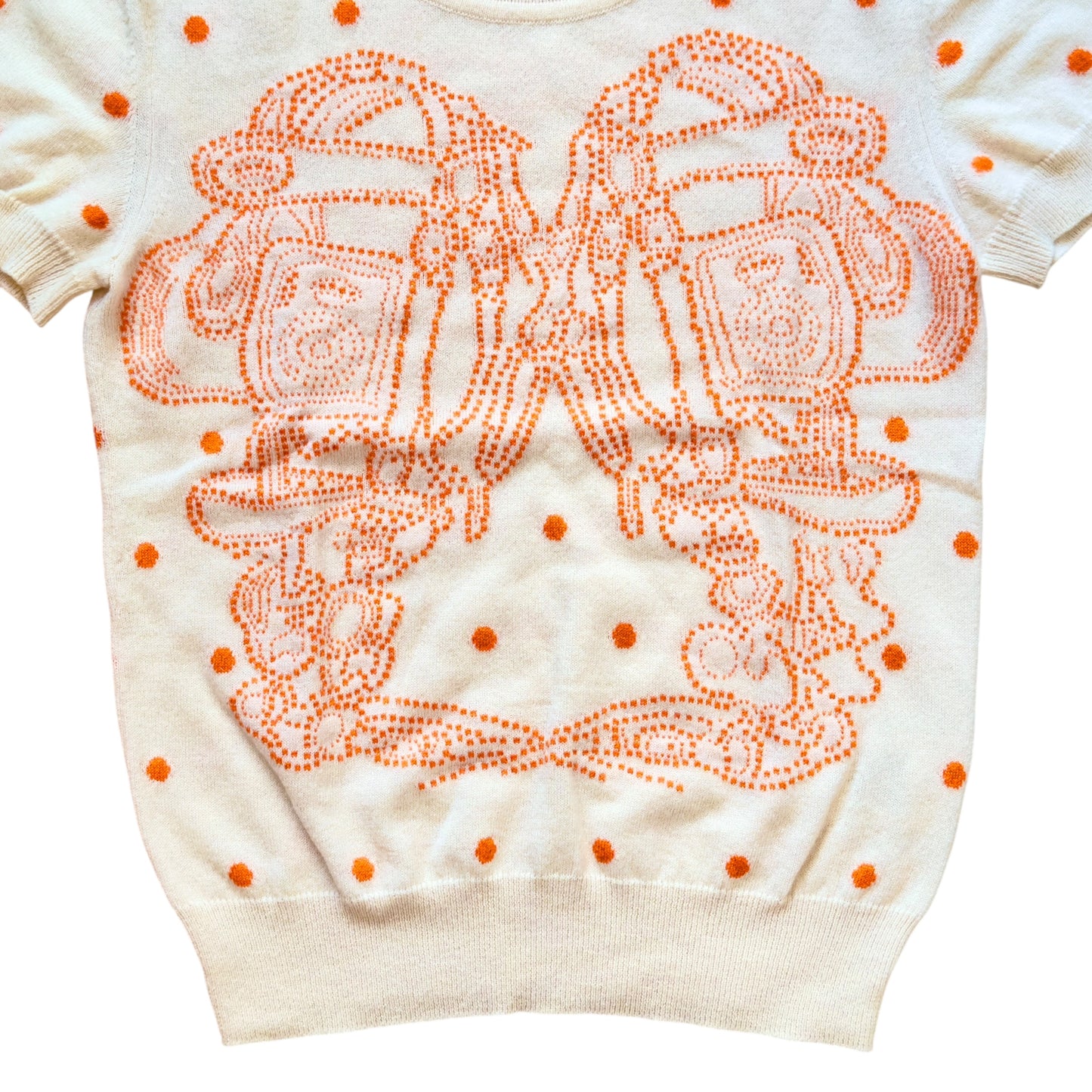 HERMES Brides de Gala 羊絨 短袖上衣