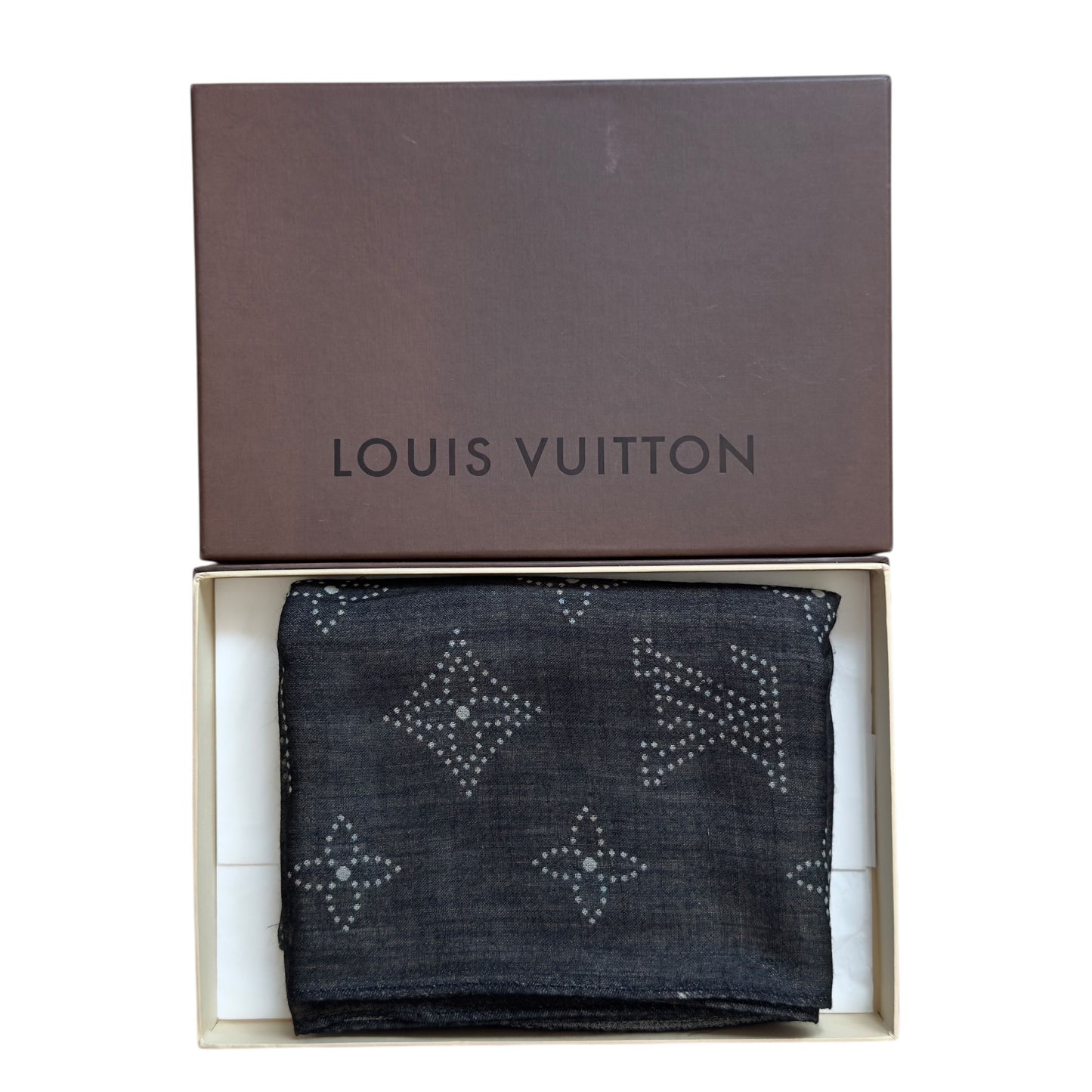 LOUIS VUITTON 老花 羊絨 圍巾