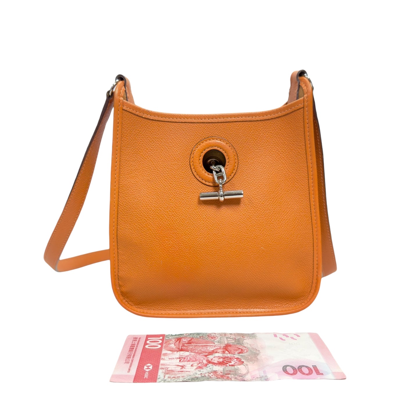 HERMES 中古 Vespa 斜揹袋 框H刻