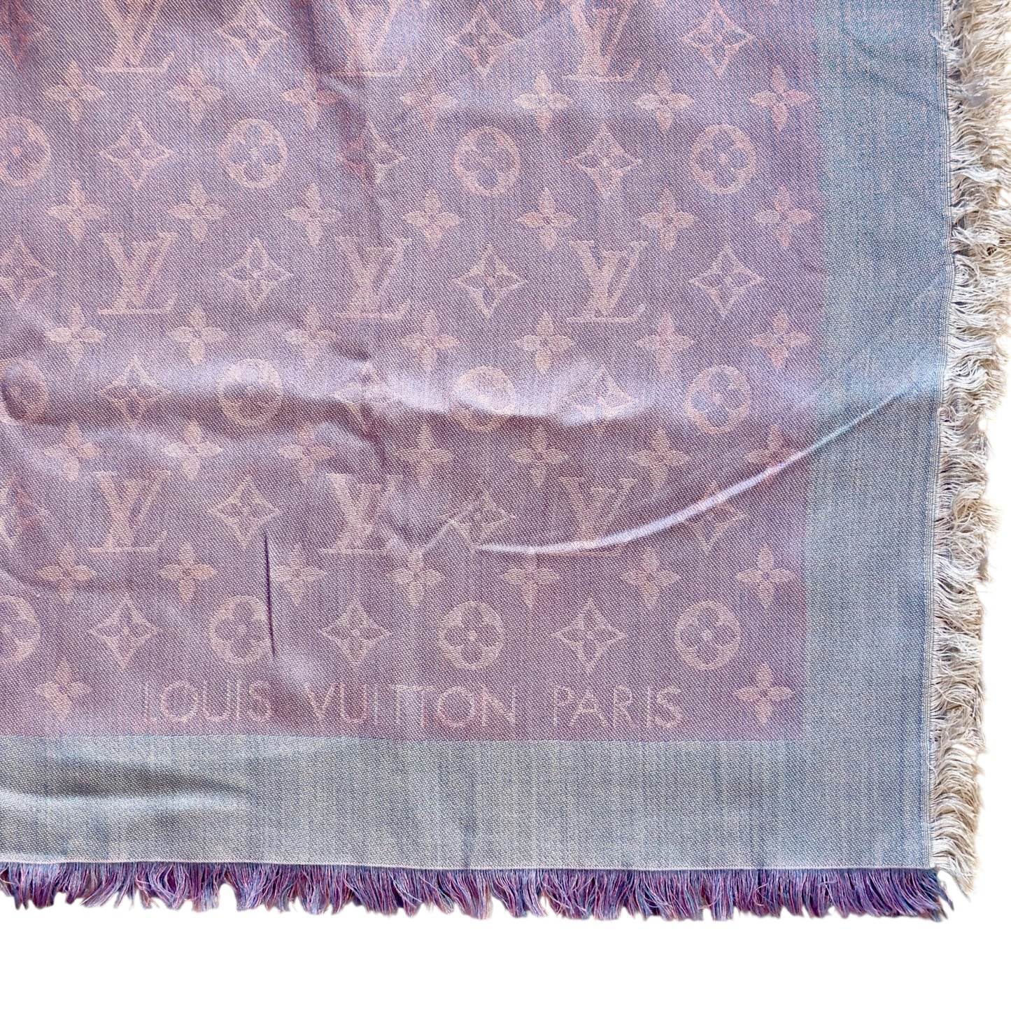 LOUIS VUITTON 老花 雙面 圍巾