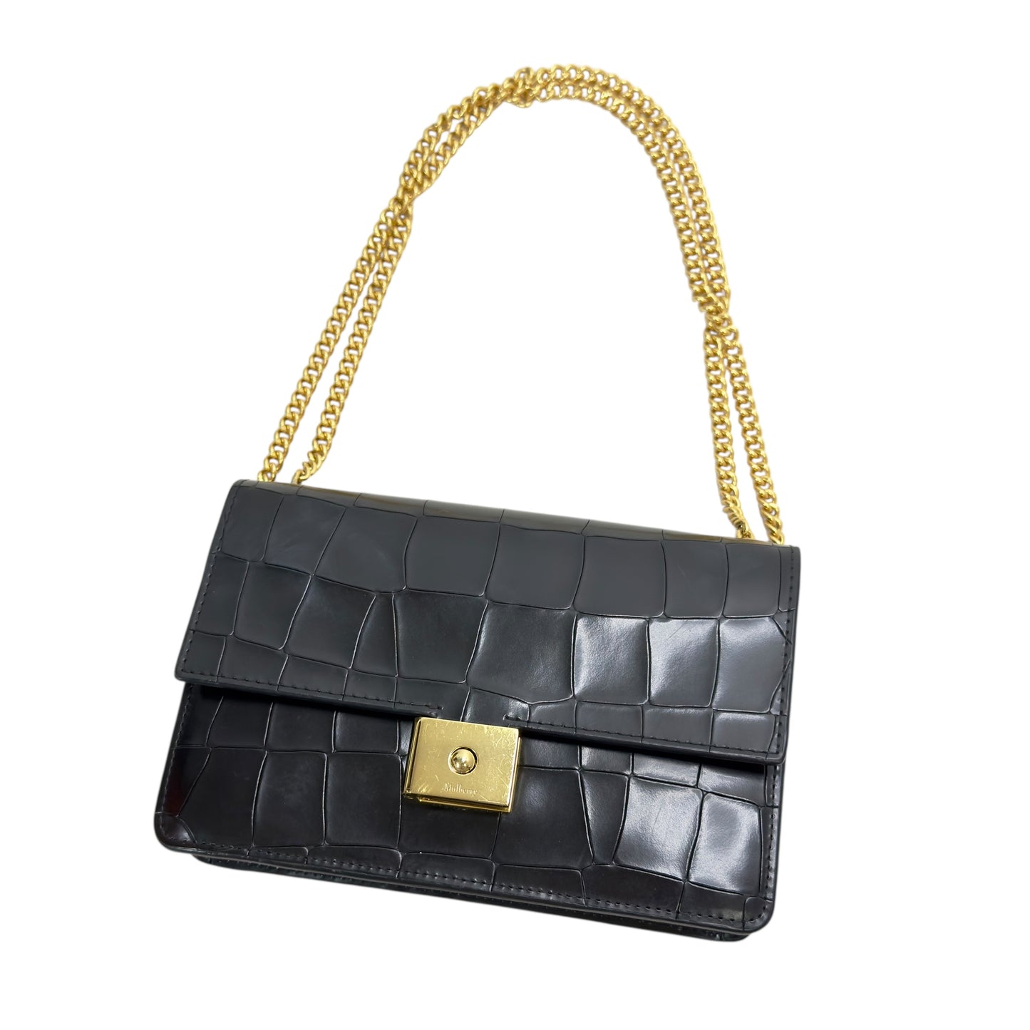 MULBERRY 鱷魚皮壓紋 鏈條包