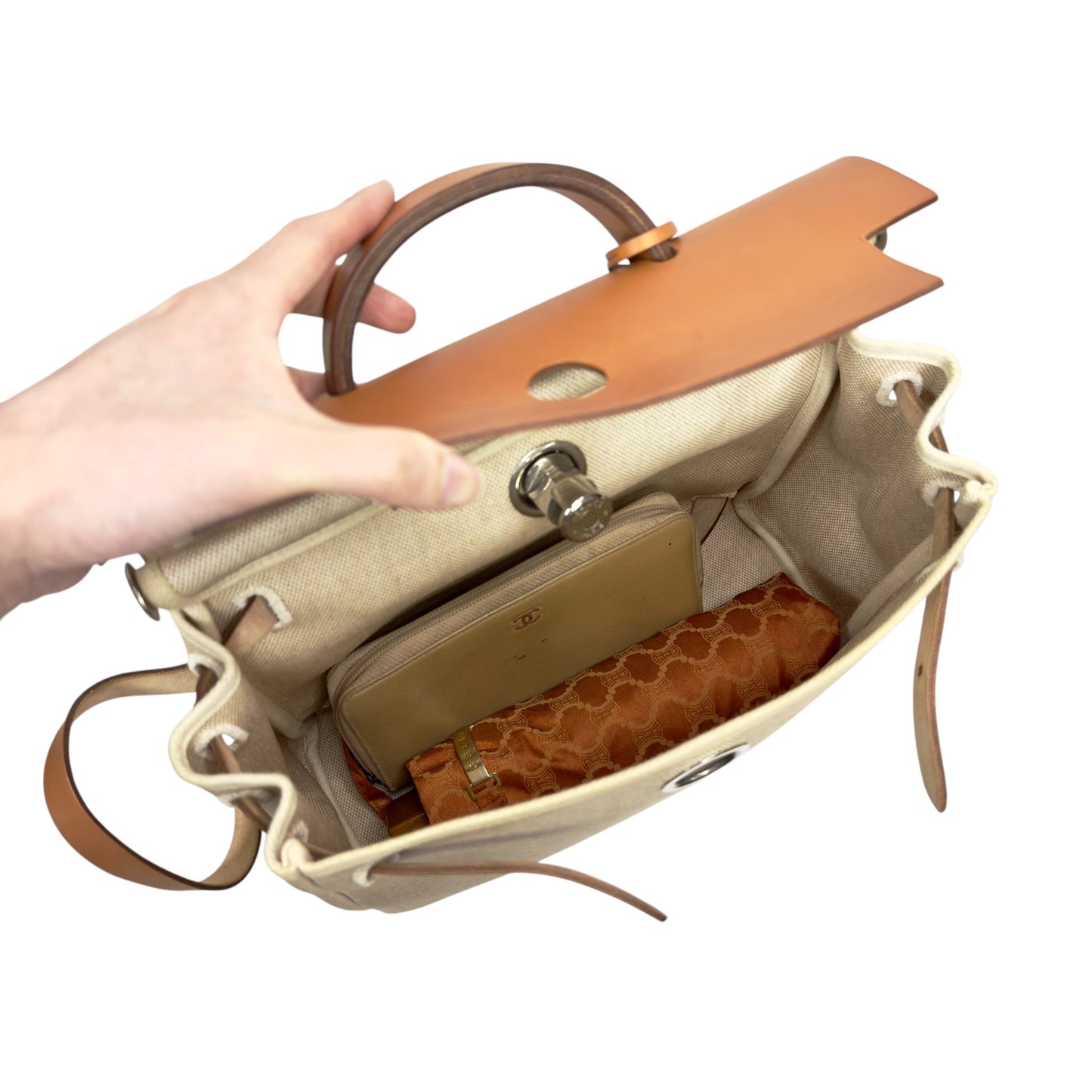 HERMES 中古 Herbag 背包 框C刻