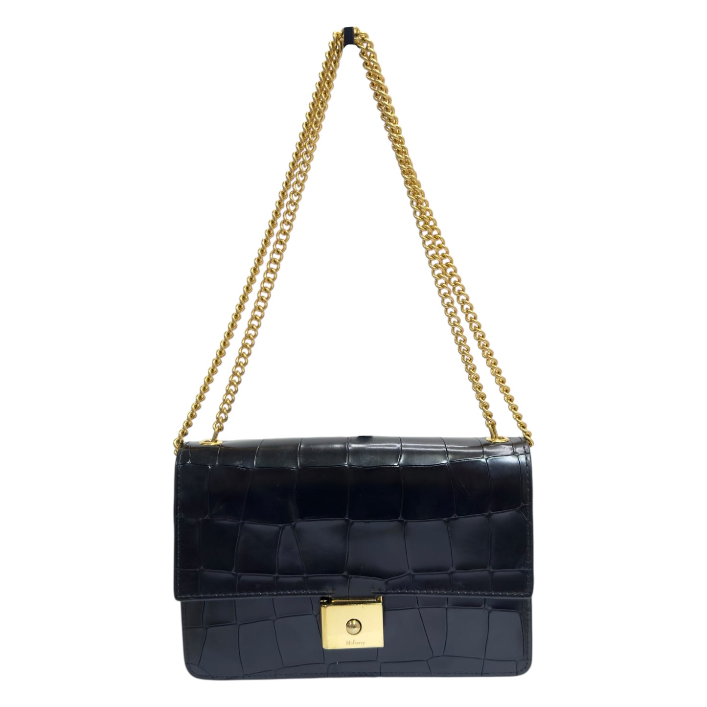 MULBERRY 鱷魚皮壓紋 鏈條包