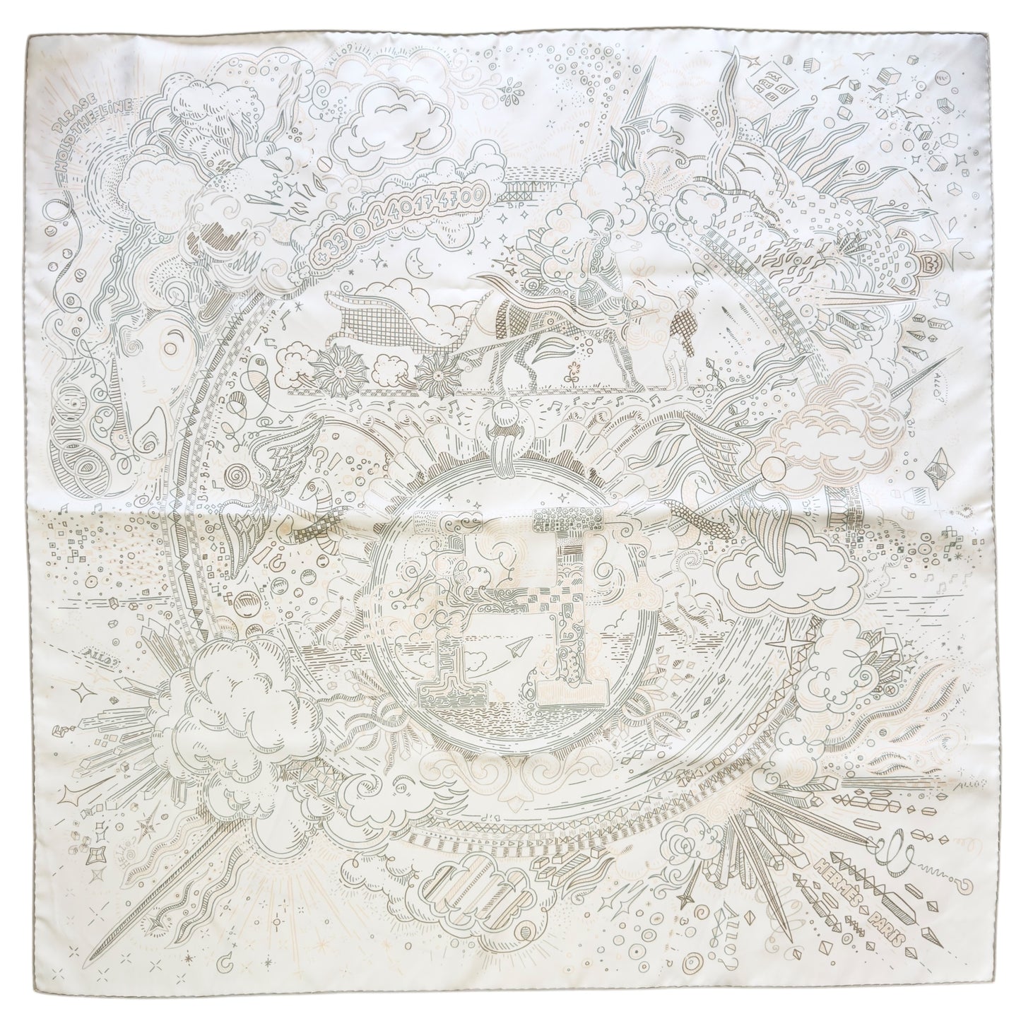 HERMES Please Hold The Line 正在接通中 絲巾