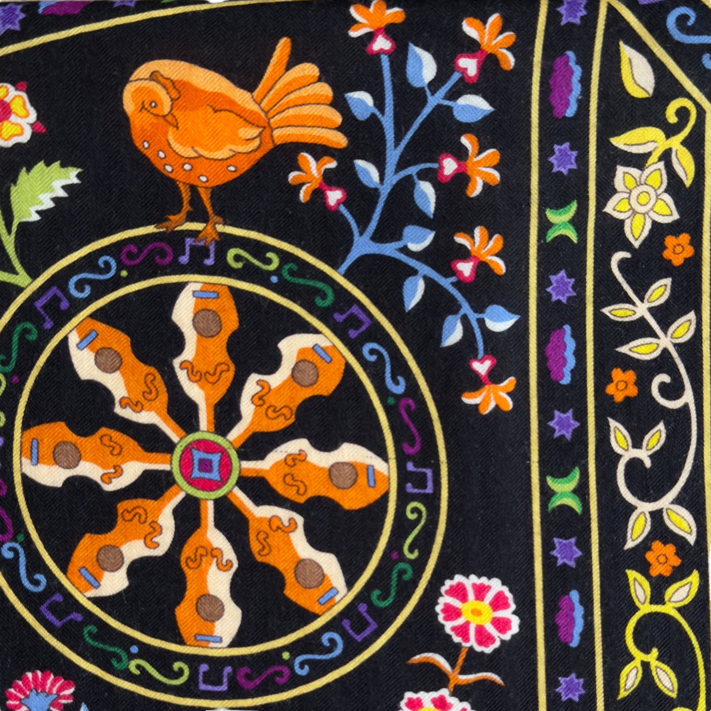 HERMES Peuple du Vent shawl 140 風之民 羊絨 圍巾