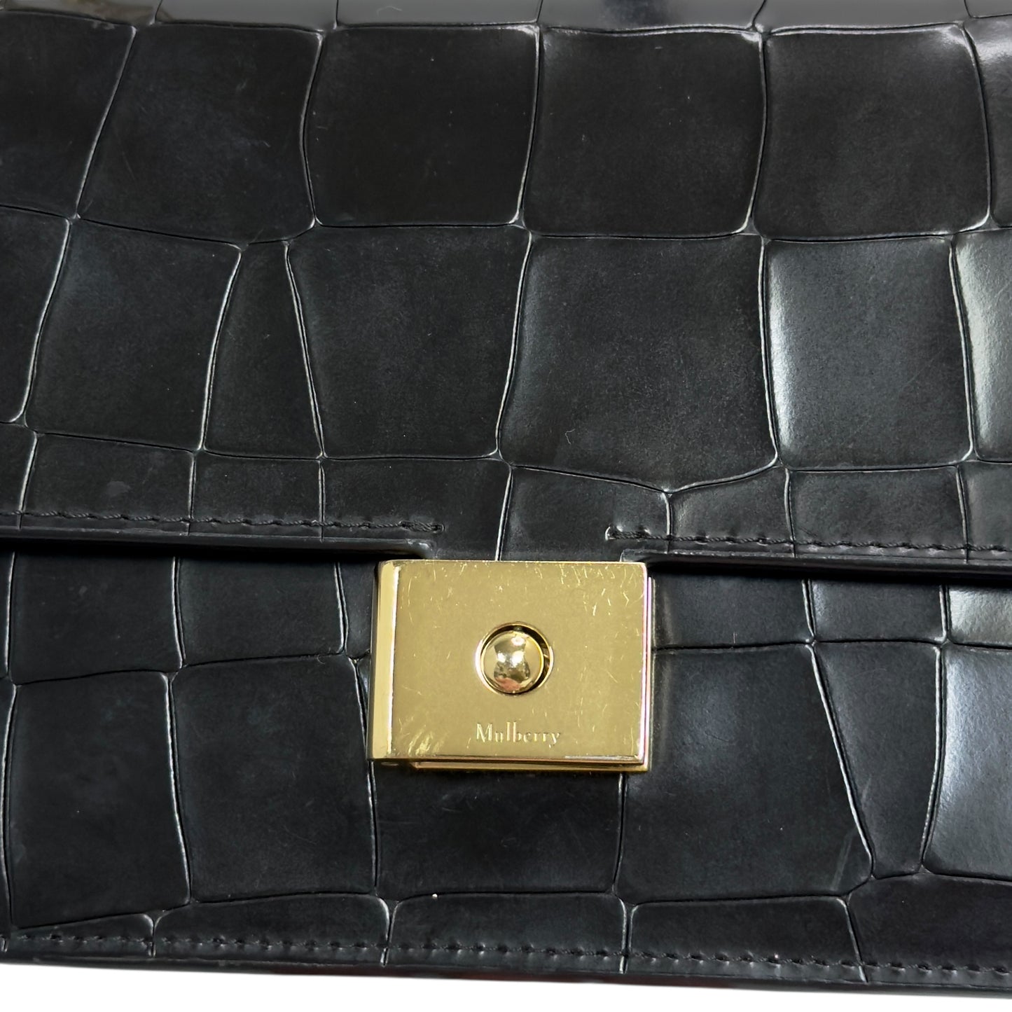 MULBERRY 鱷魚皮壓紋 鏈條包