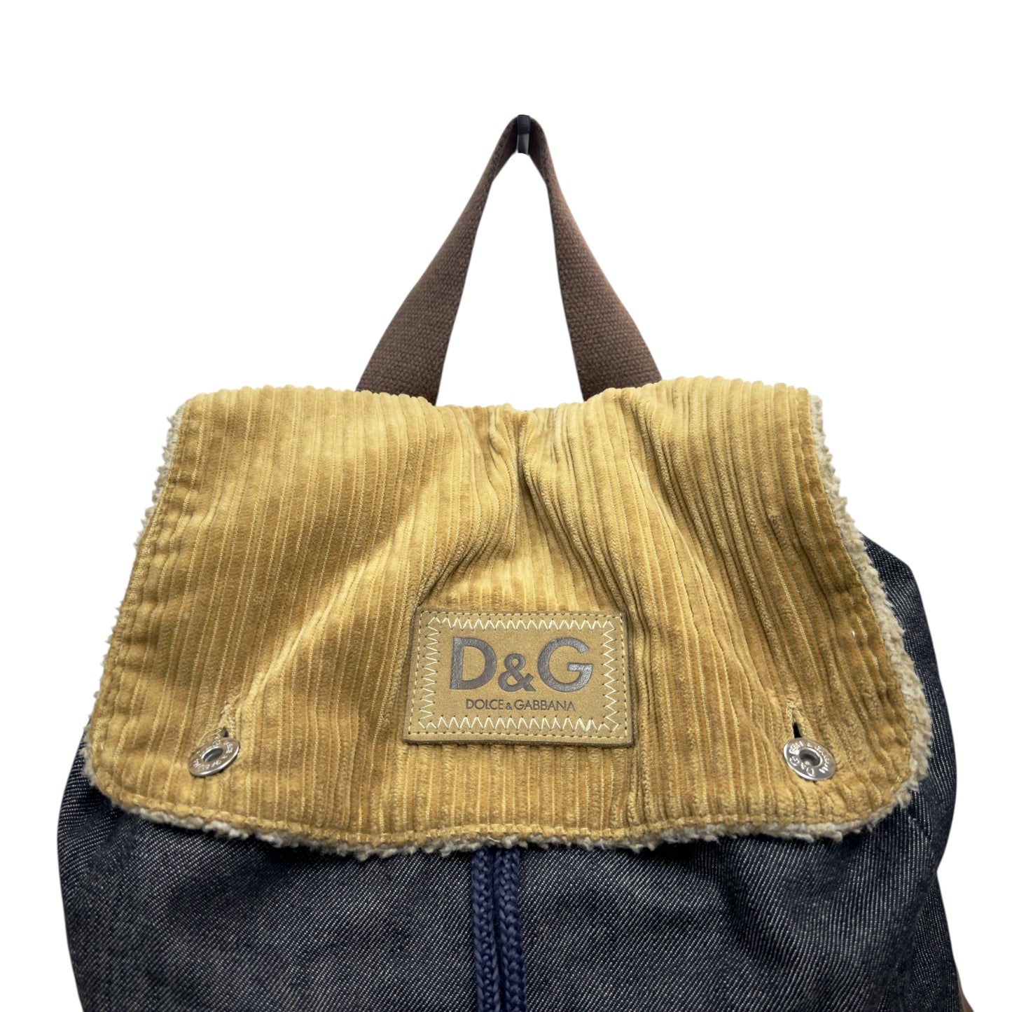 D&G Dolce & Gabbana 牛仔 毛毛 背包