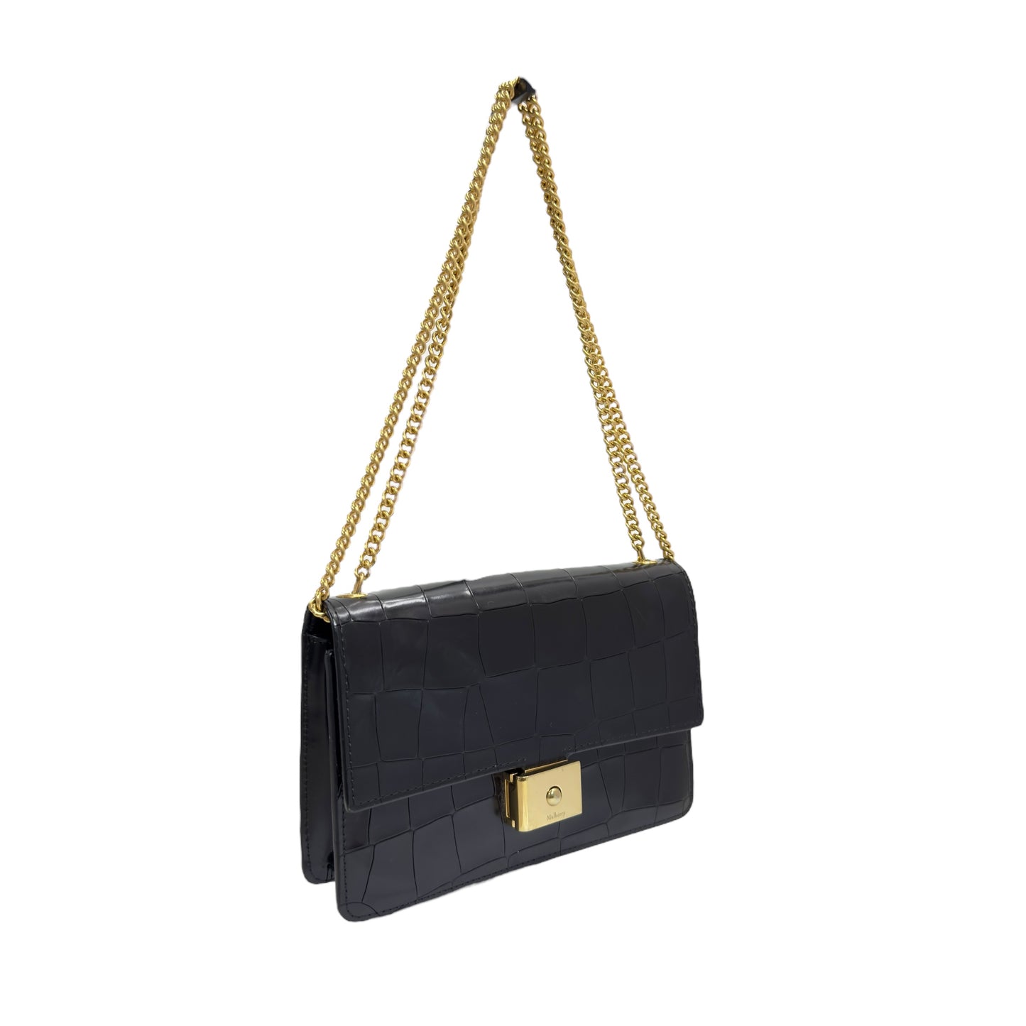 MULBERRY 鱷魚皮壓紋 鏈條包