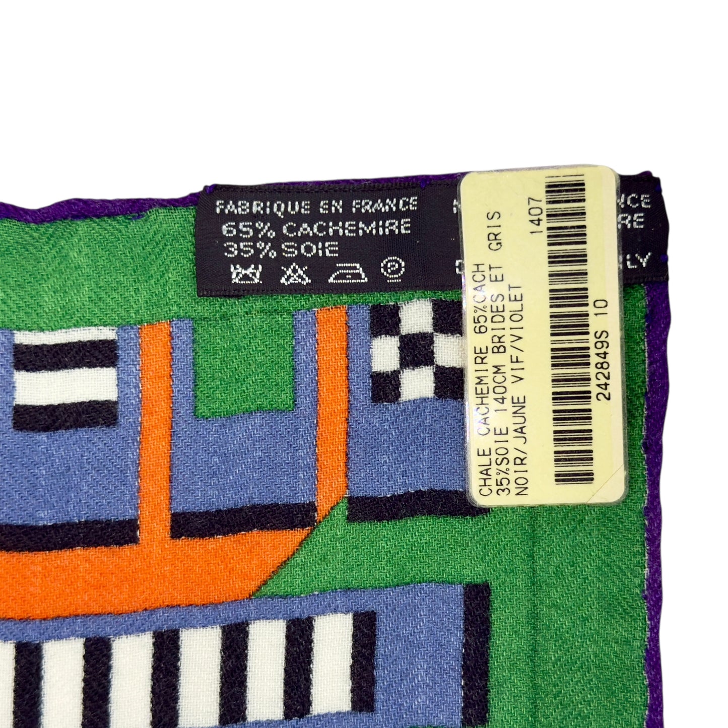 HERMES Brides et Gris-Gris shawl 140 羊絨 圍巾