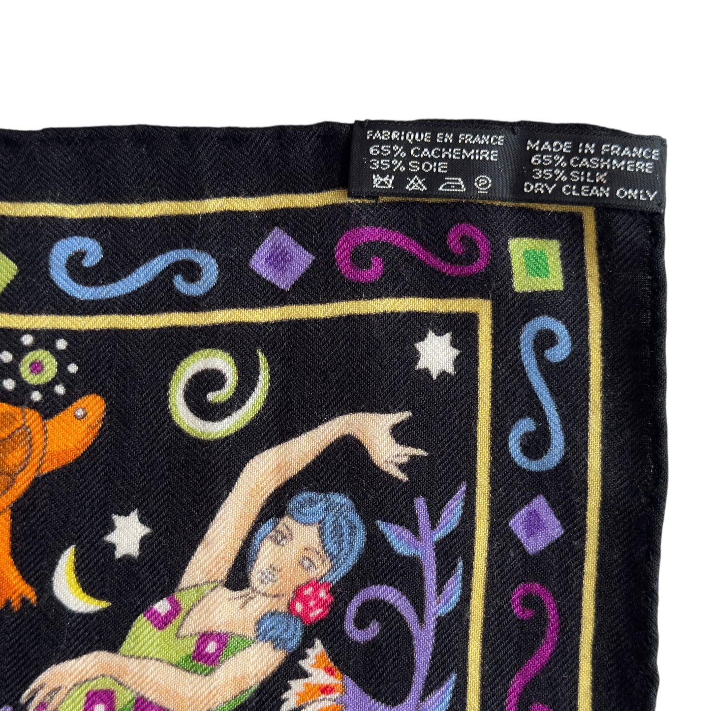 HERMES Peuple du Vent shawl 140 風之民 羊絨 圍巾