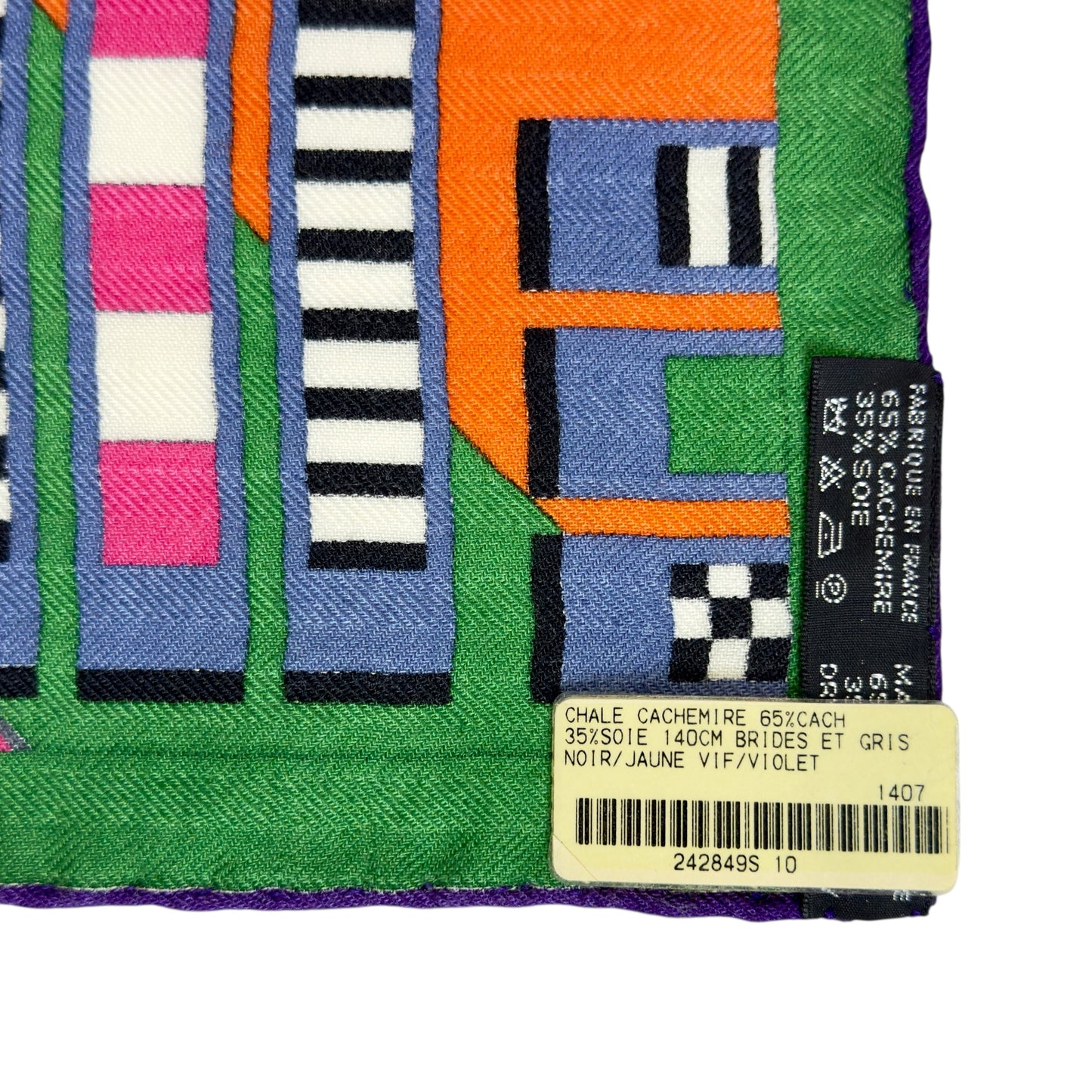 HERMES Brides et Gris-Gris shawl 140 羊絨 圍巾