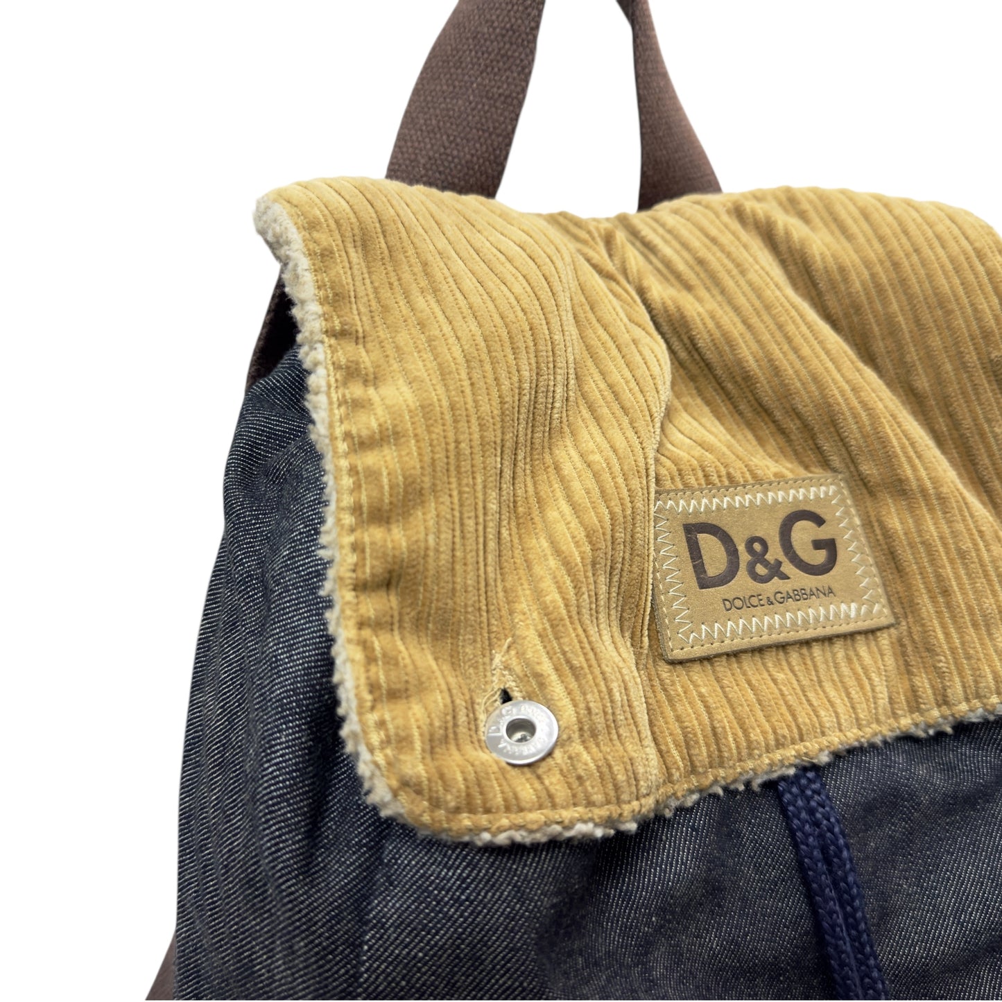 D&G Dolce & Gabbana 牛仔 毛毛 背包