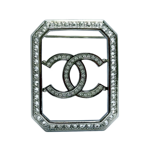 CHANEL CC 水鑽 胸針