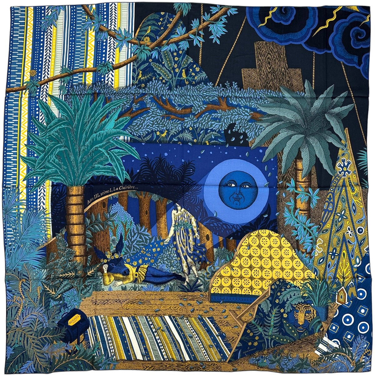 HERMES Acte III, Scene I, La Clairiere shawl 140 仲夏夜之夢 羊絨 圍巾