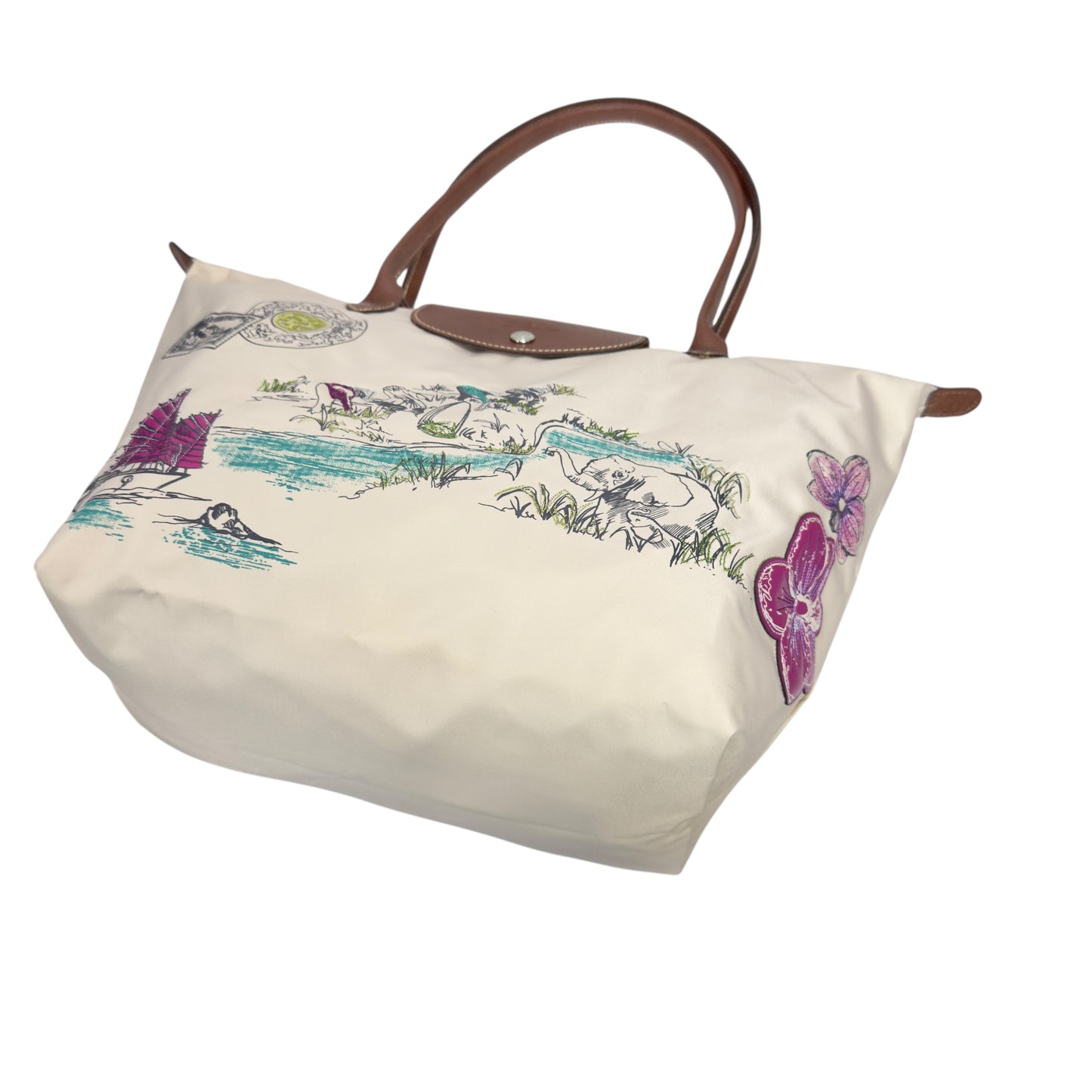 LONGCHAMP Pliage 法國製 刺繡 肩背包