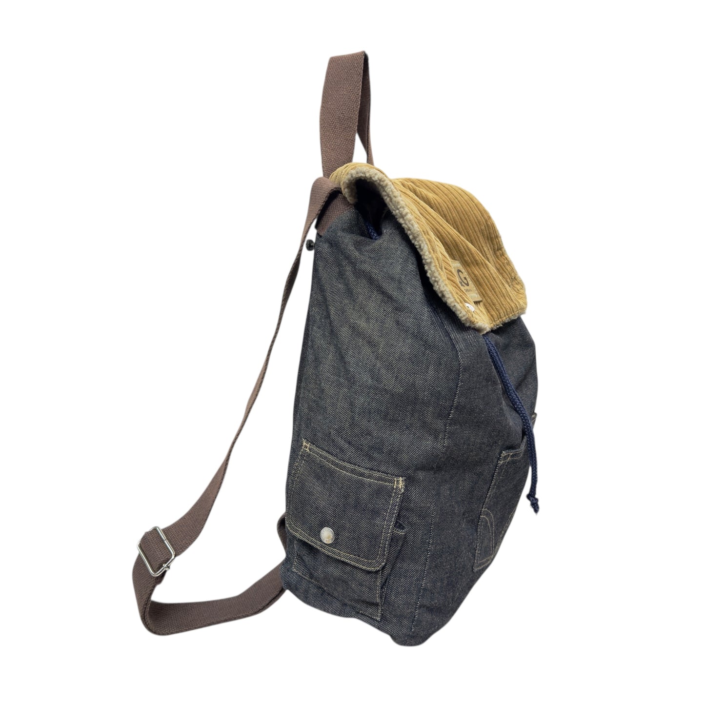 D&G Dolce & Gabbana 牛仔 毛毛 背包