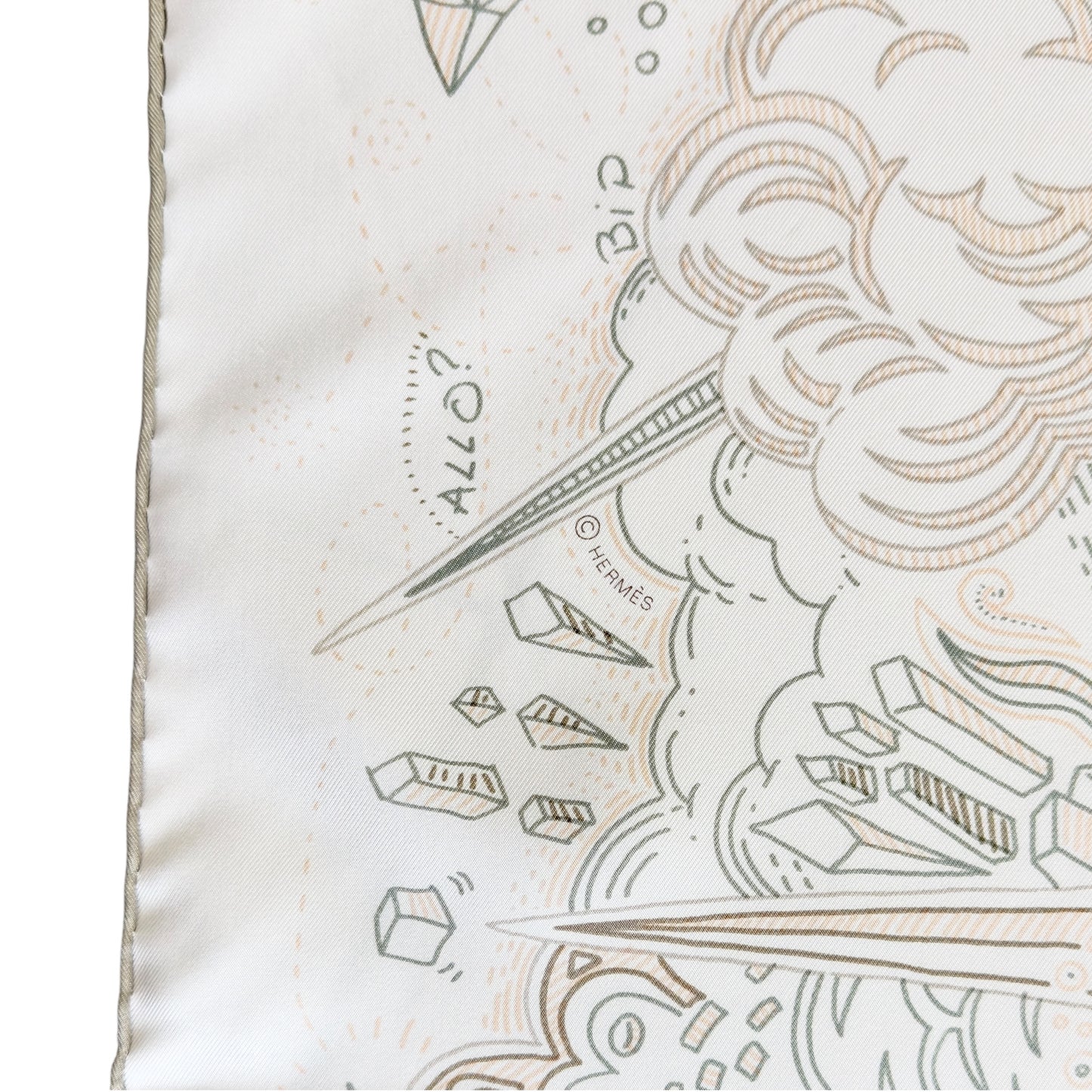 HERMES Please Hold The Line 正在接通中 絲巾