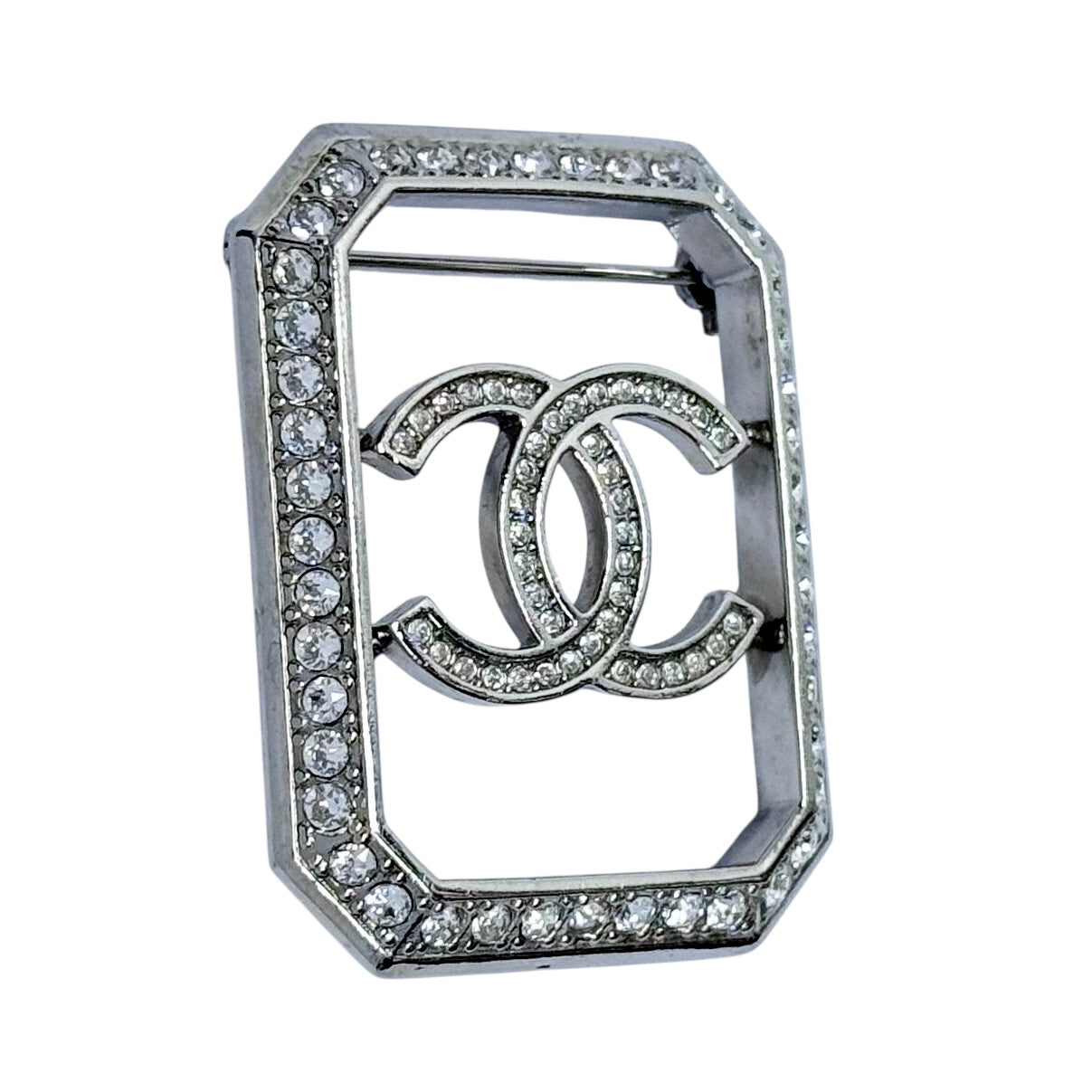 CHANEL CC 水鑽 胸針