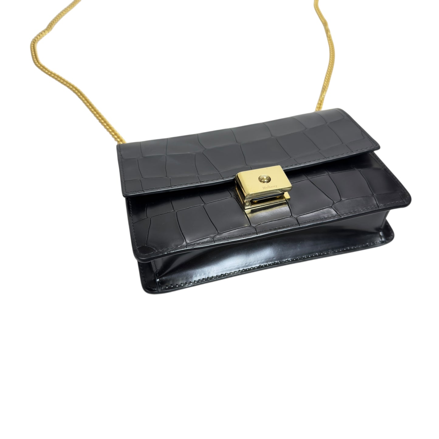 MULBERRY 鱷魚皮壓紋 鏈條包