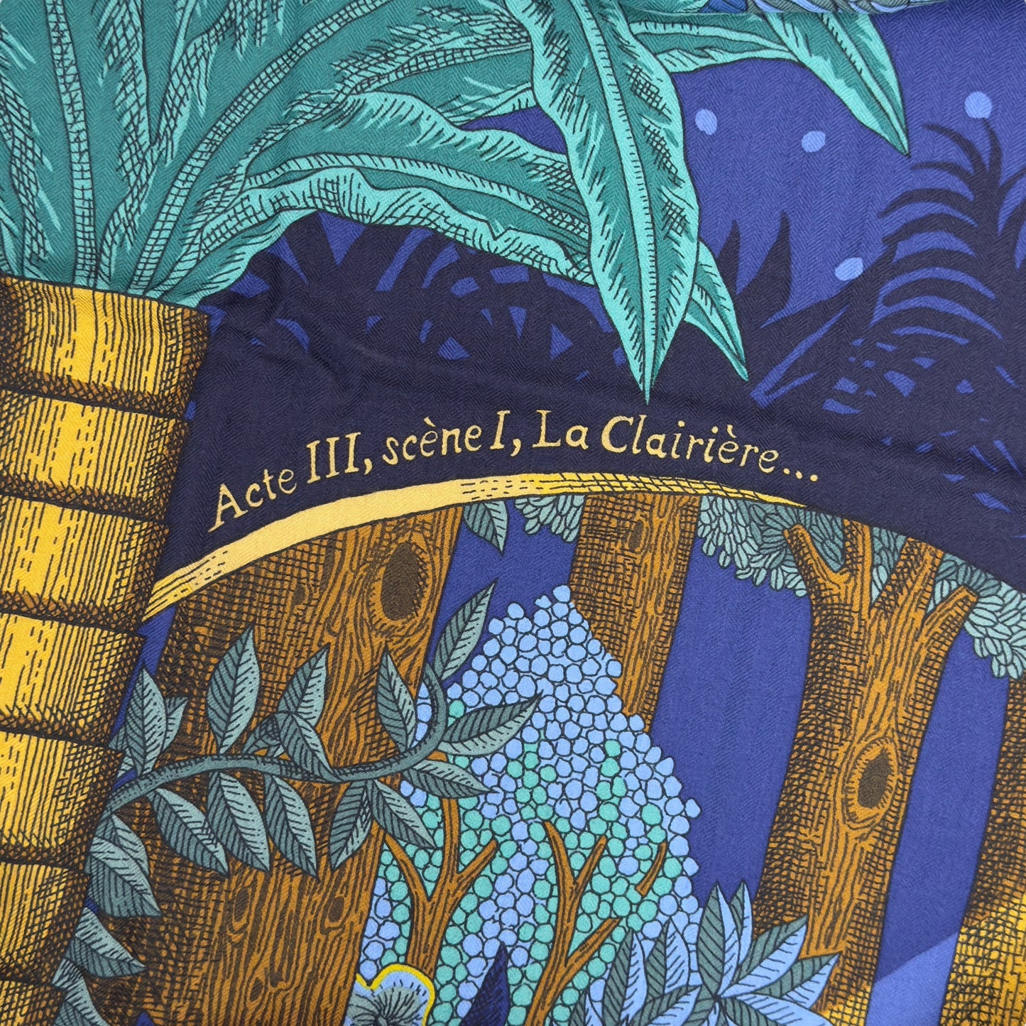 HERMES Acte III, Scene I, La Clairiere shawl 140 仲夏夜之夢 羊絨 圍巾