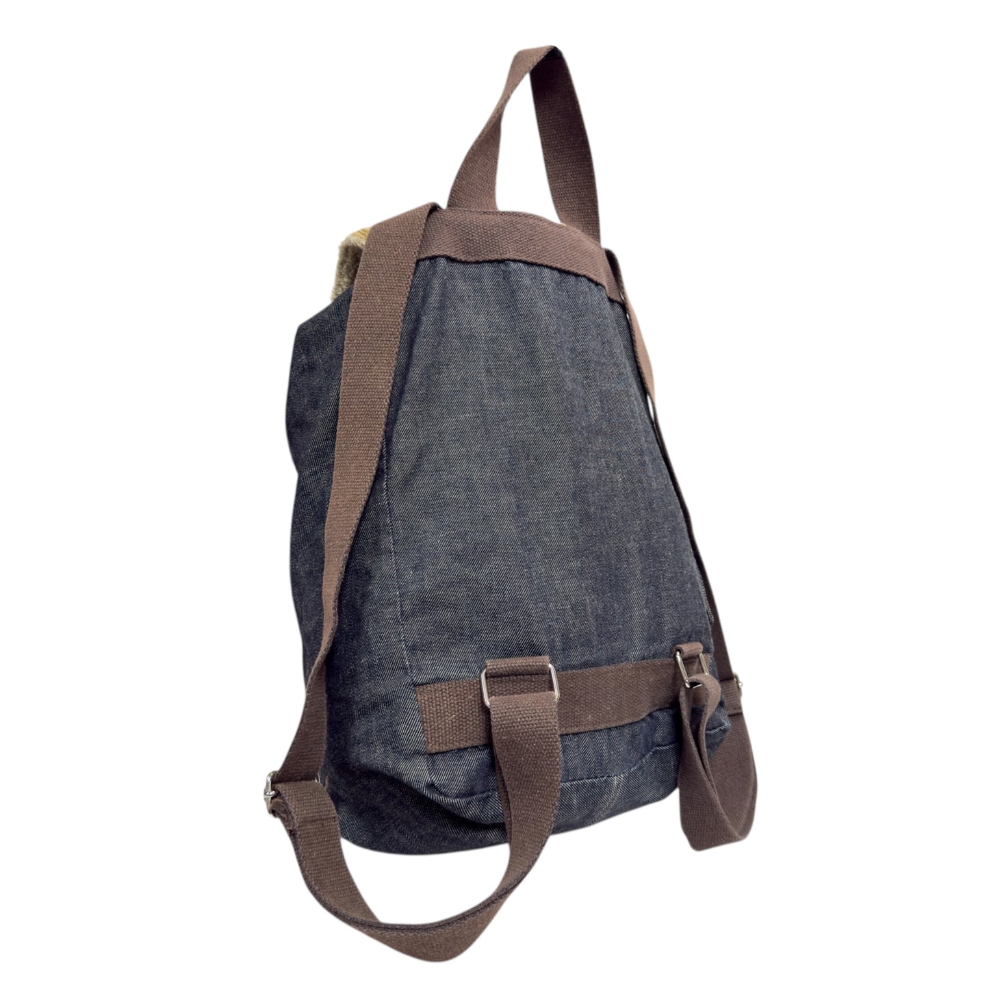 D&G Dolce & Gabbana 牛仔 毛毛 背包