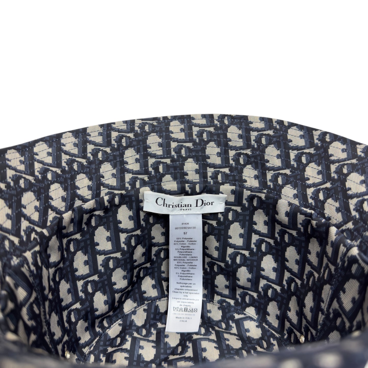 DIOR Teddy-D Oblique 老花 雙面 漁夫帽