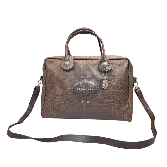 LONGCHAMP 鱷魚皮壓紋 2用袋