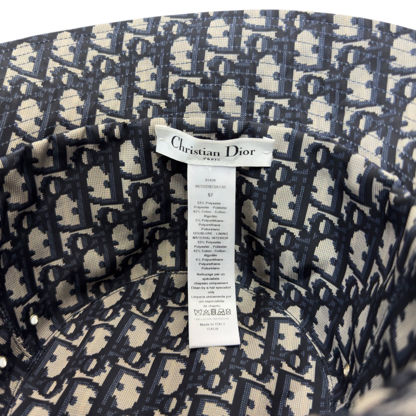 DIOR Teddy-D Oblique 老花 雙面 漁夫帽