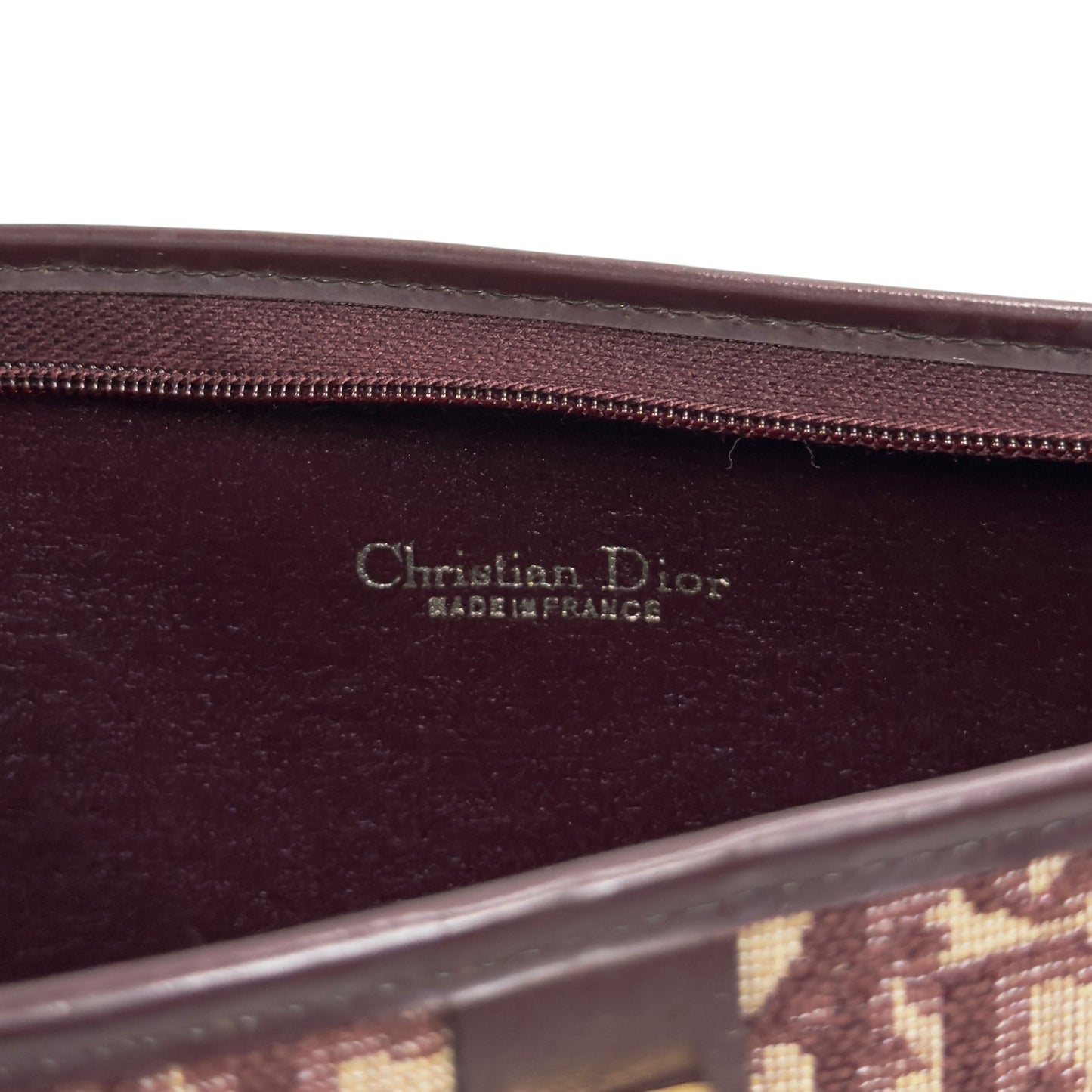 DIOR *自加鏈＞送無品牌扣＋無品牌鏈帶* 中古 刺繡老花 oblique 肩背包