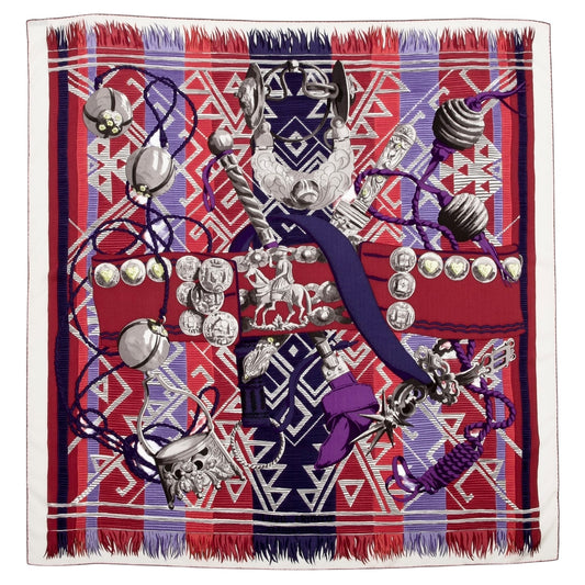 HERMES Lujo Criollo shawl 140 羊絨 圍巾