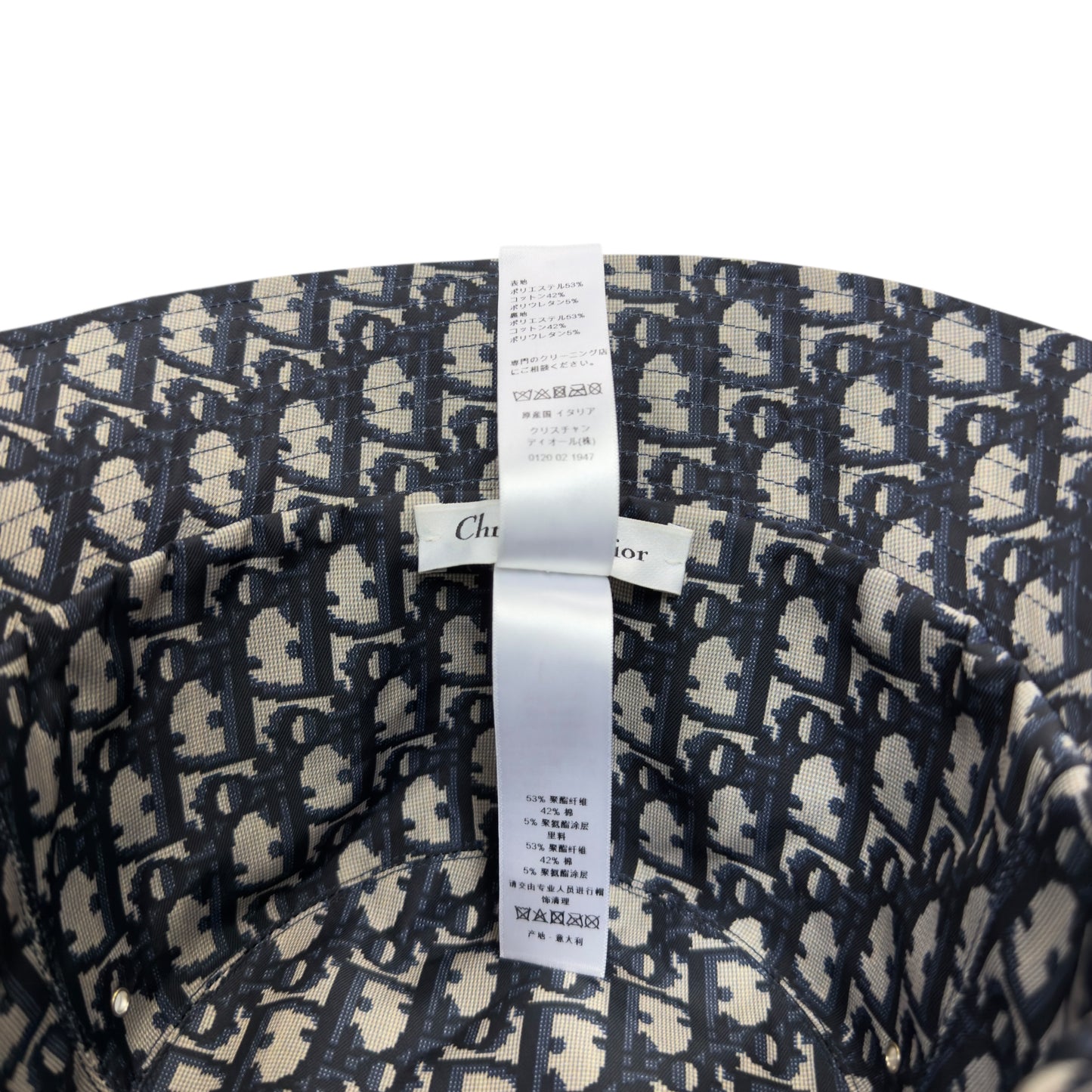 DIOR Teddy-D Oblique 老花 雙面 漁夫帽