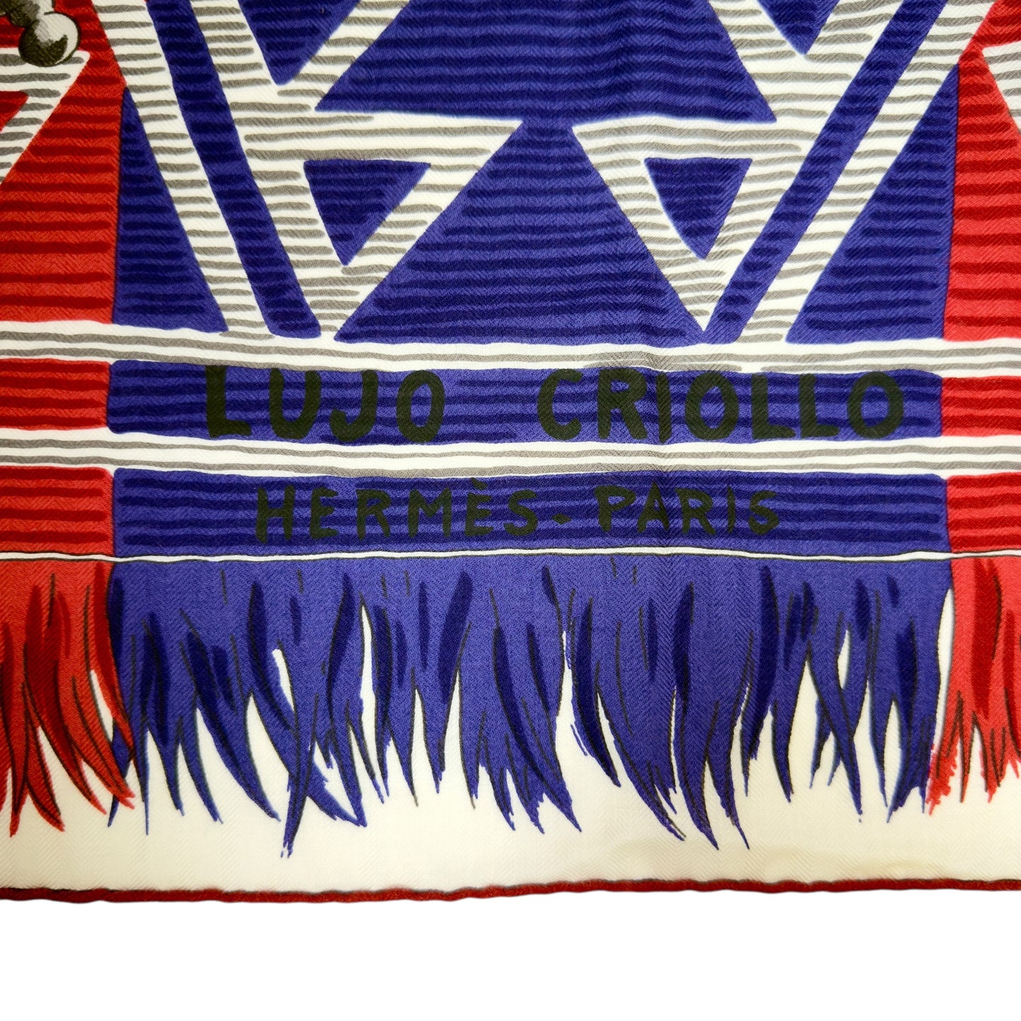 HERMES Lujo Criollo shawl 140 羊絨 圍巾